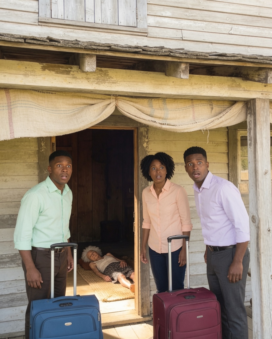 We believed our mother had become comfortable—even wealthy—from everything we were sending her. But when we flew back to the U.S., what stood before us was a crumbling shack… and a truth we never saw coming.