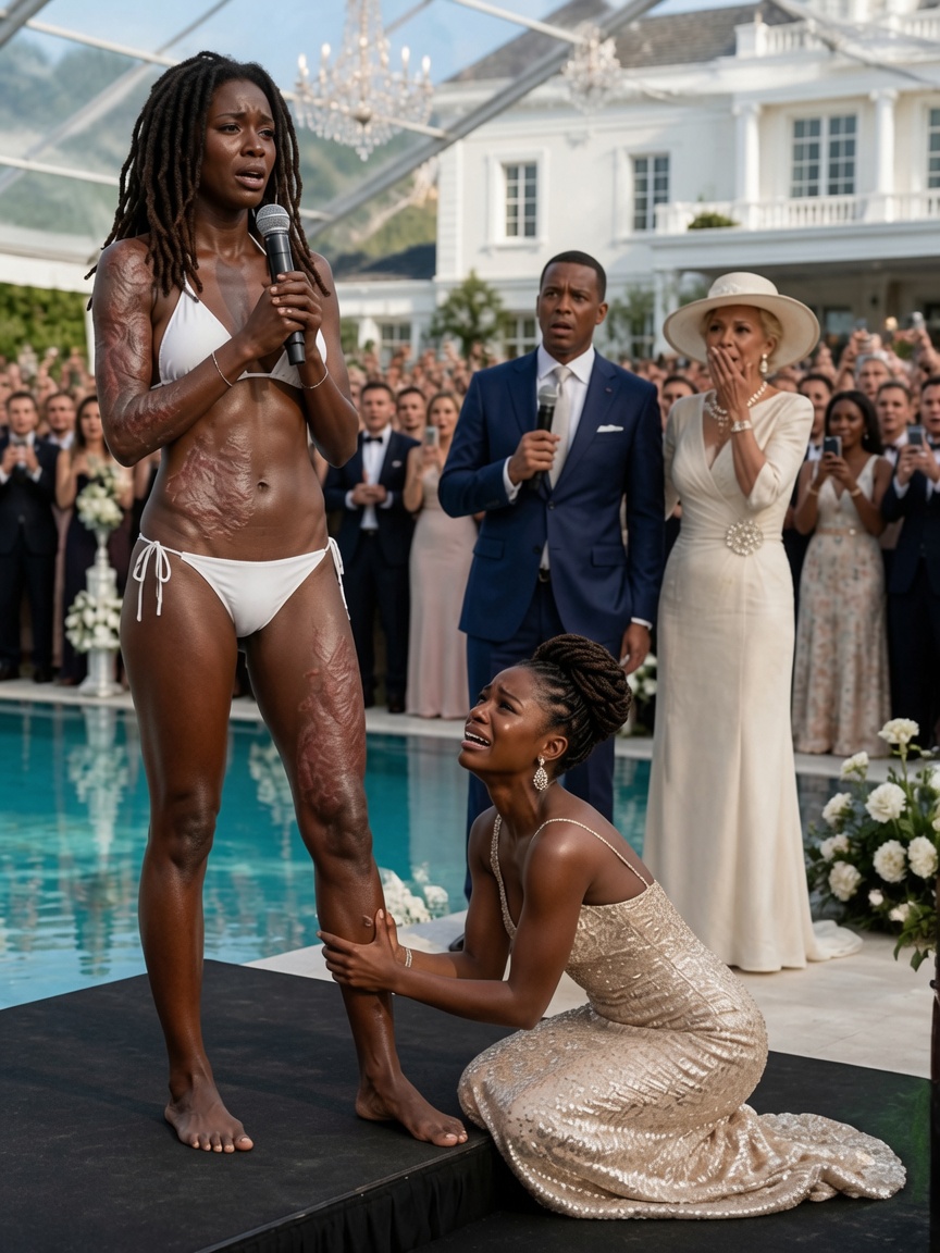 My spoiled younger sister forced me into a swimsuit at her $2M Sweet 16, pointing at my torso burns. “Freddy Krueger in a bikini!” she mocked. I walked to the mic. “I got these third-degree burns pulling you out of your blazing crib when you were a baby.”