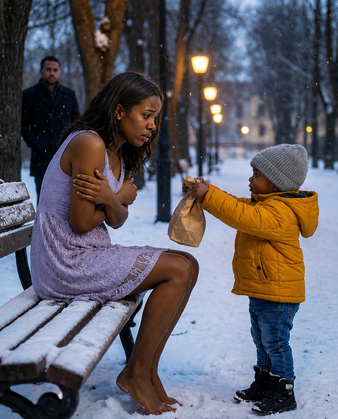 A Little Girl Offered Her Cookies in the Freezing Winter and whispered, ‘You need a home… and I need a mom.’” ❤️❄️