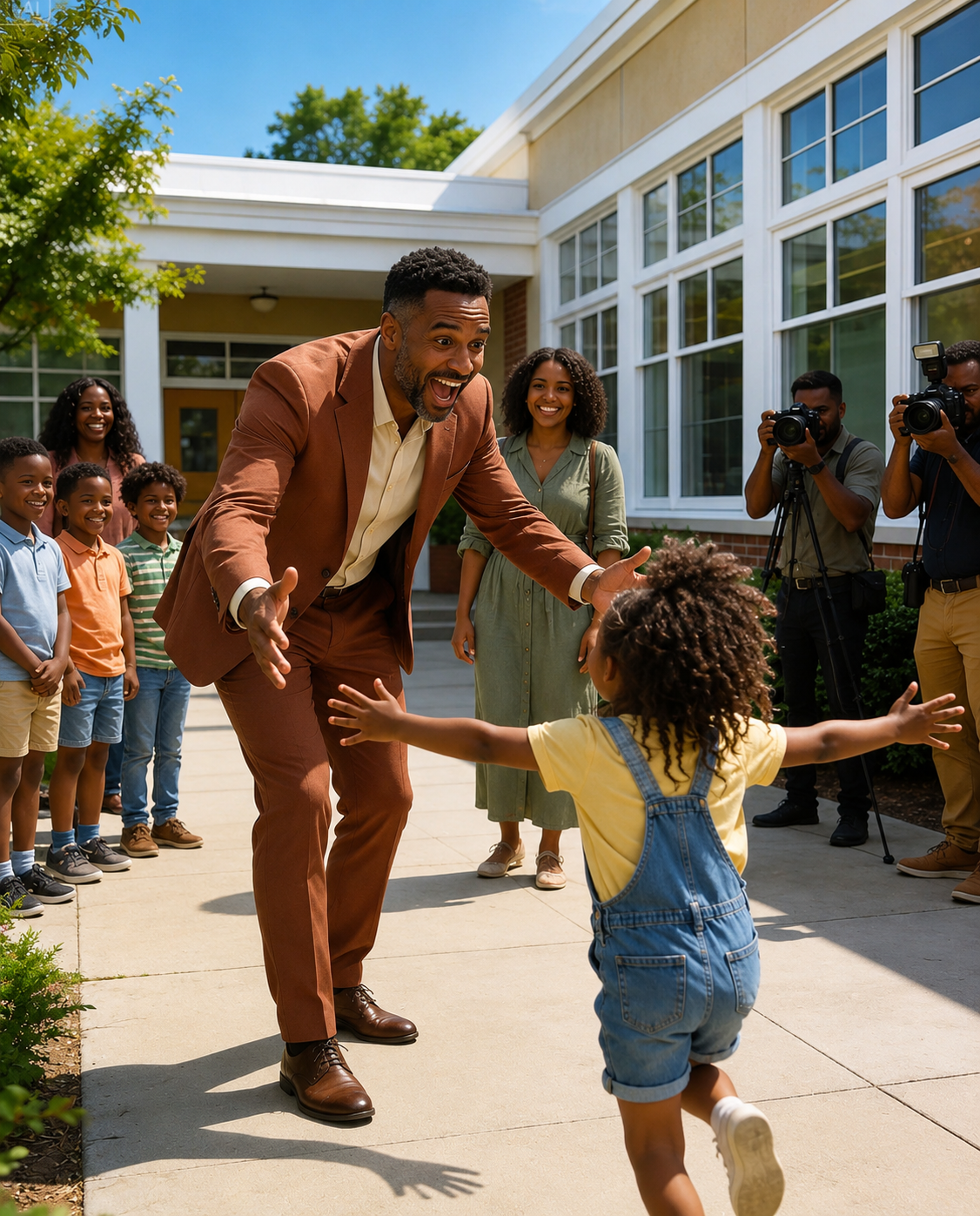 A billionaire showed up at an orphanage for a publicity stunt… until a little girl ran straight toward him screaming, “Daddy!”—and the entire courtyard fell silent.