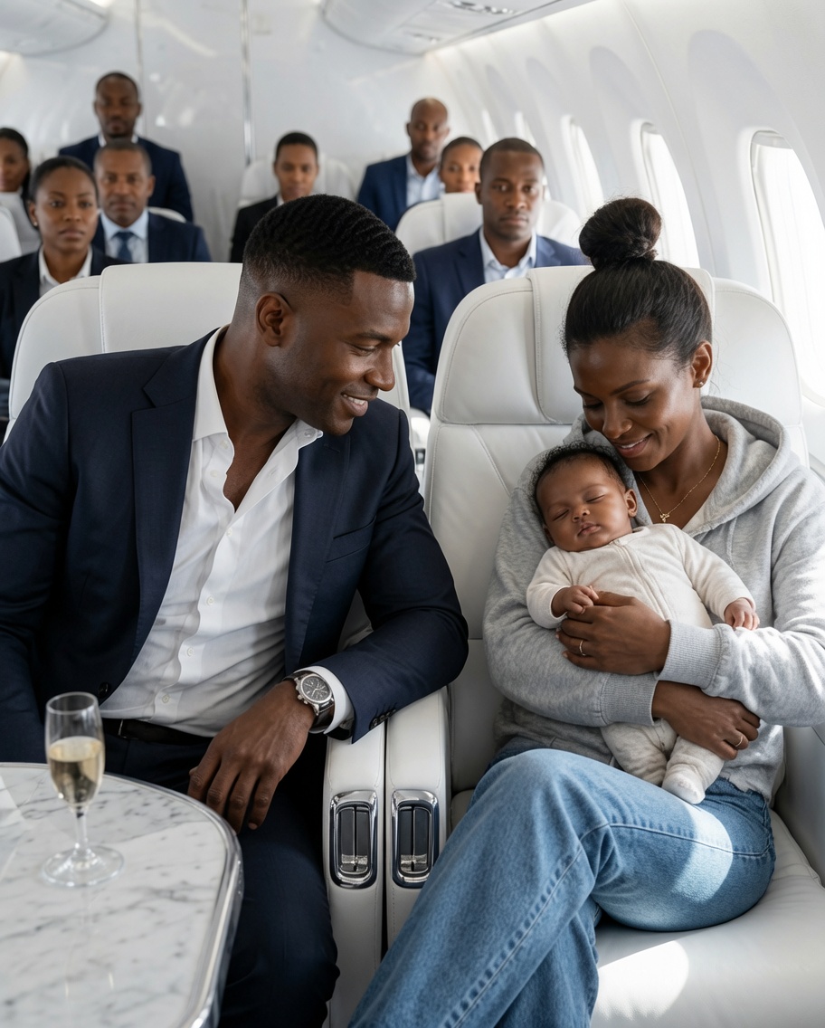 The millionaire’s baby cries for three hours on the plane… until a young woman in economy reveals the secret her family buried