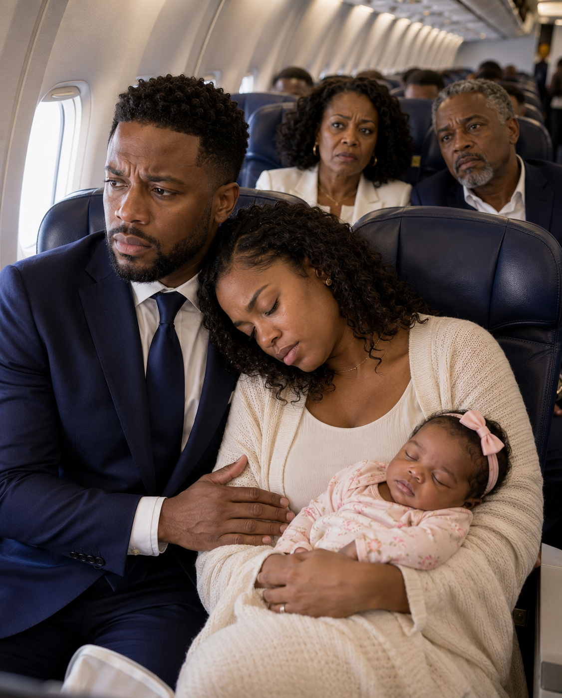 A Stranger Asked Me to Sleep on His Shoulder During Our Flight… When We Landed, I Learned He Was One of America’s Most Powerful Billionaires—and My Ex Was Waiting to Take My Daughter