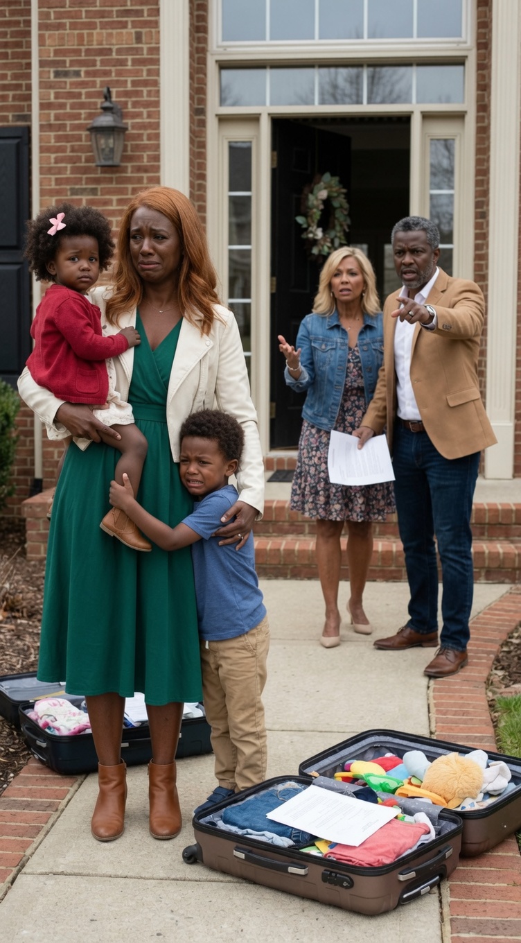 Holding our two kids’ hands, I rushed home to tell my husband I had inherited $24 million and a skyscraper in New York City. But he and his mistress were waiting on the porch with divorce papers. She smirked, “Pack your bags. This house has no room for a leech.” I smiled. “Actually, this house belongs to…”