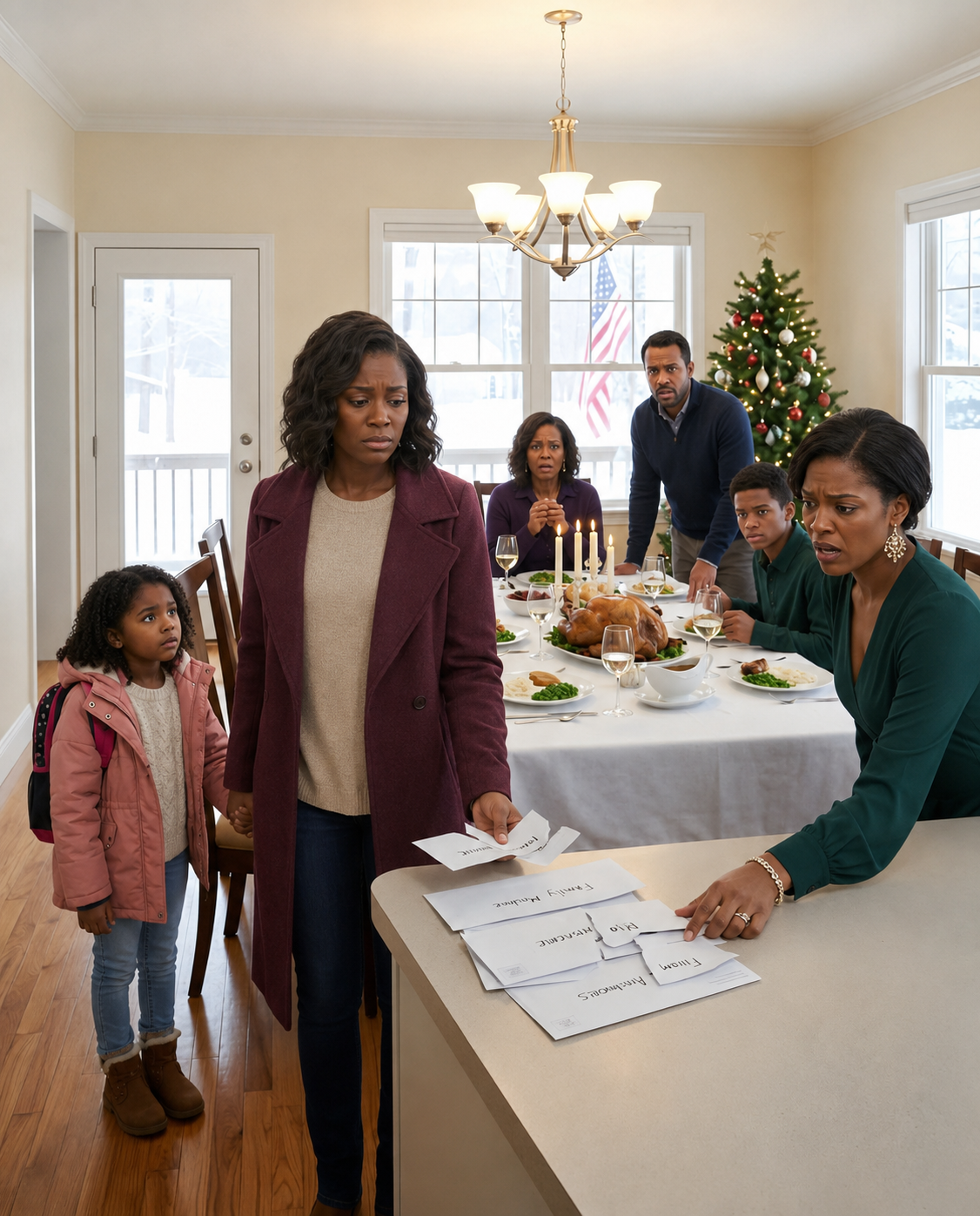 My family kicked my seven-year-old daughter and me out during Christmas dinner. “You should leave and never come back,” my sister said. “Christmas is better without you,” Mom added. I didn’t beg.