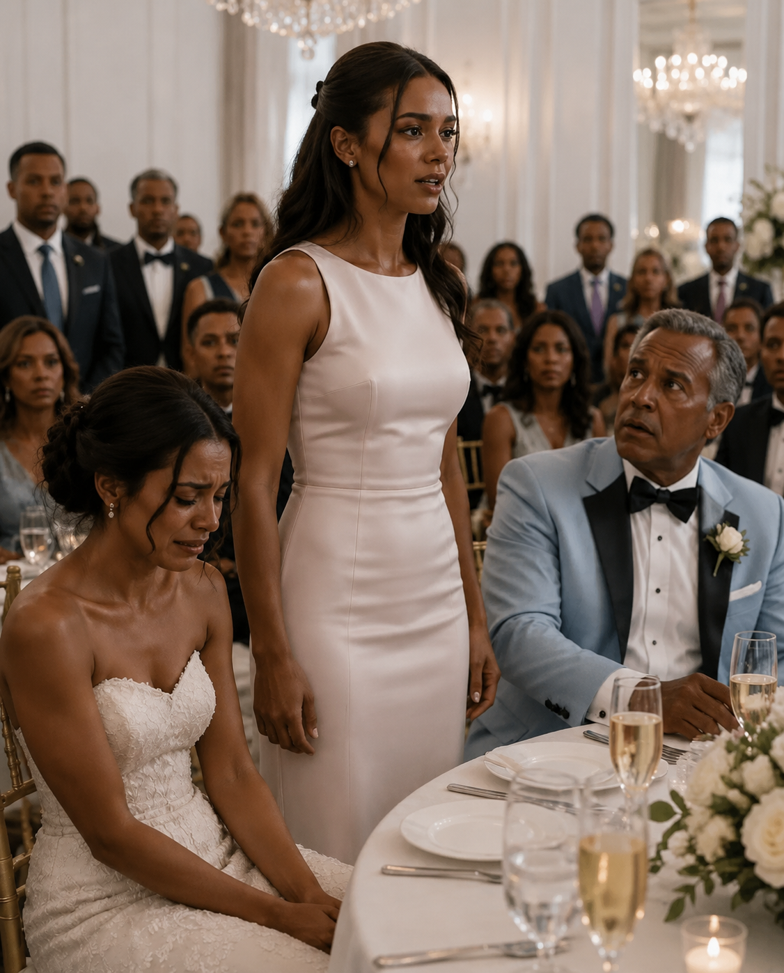I raised my younger sister after our parents abandoned us, and at her wedding, her father-in-law looked me over with a smirk and said, “So you’re the poor relative who brought up the bride?”