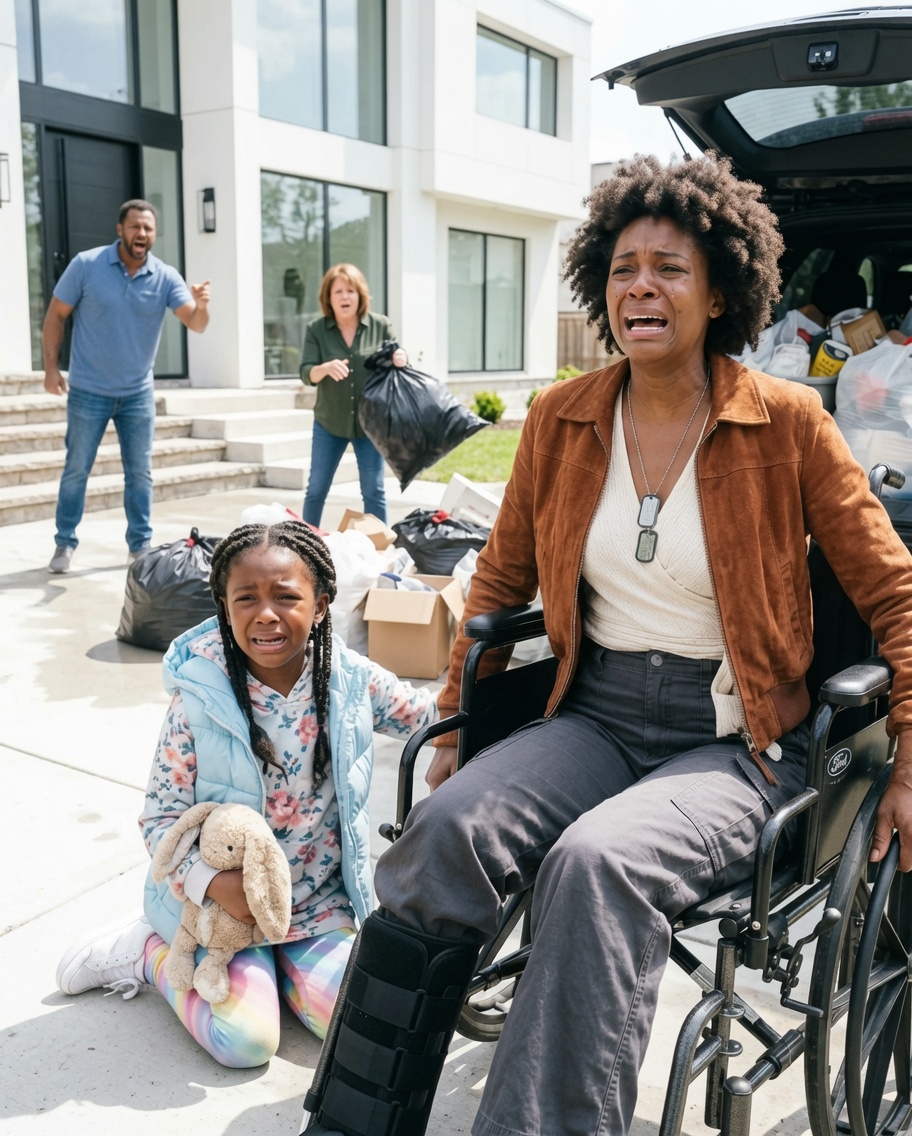 I came home from deployment barely able to walk, and my husband called me a burden. By sunset, his mother had thrown me and my little daughter into the storm.