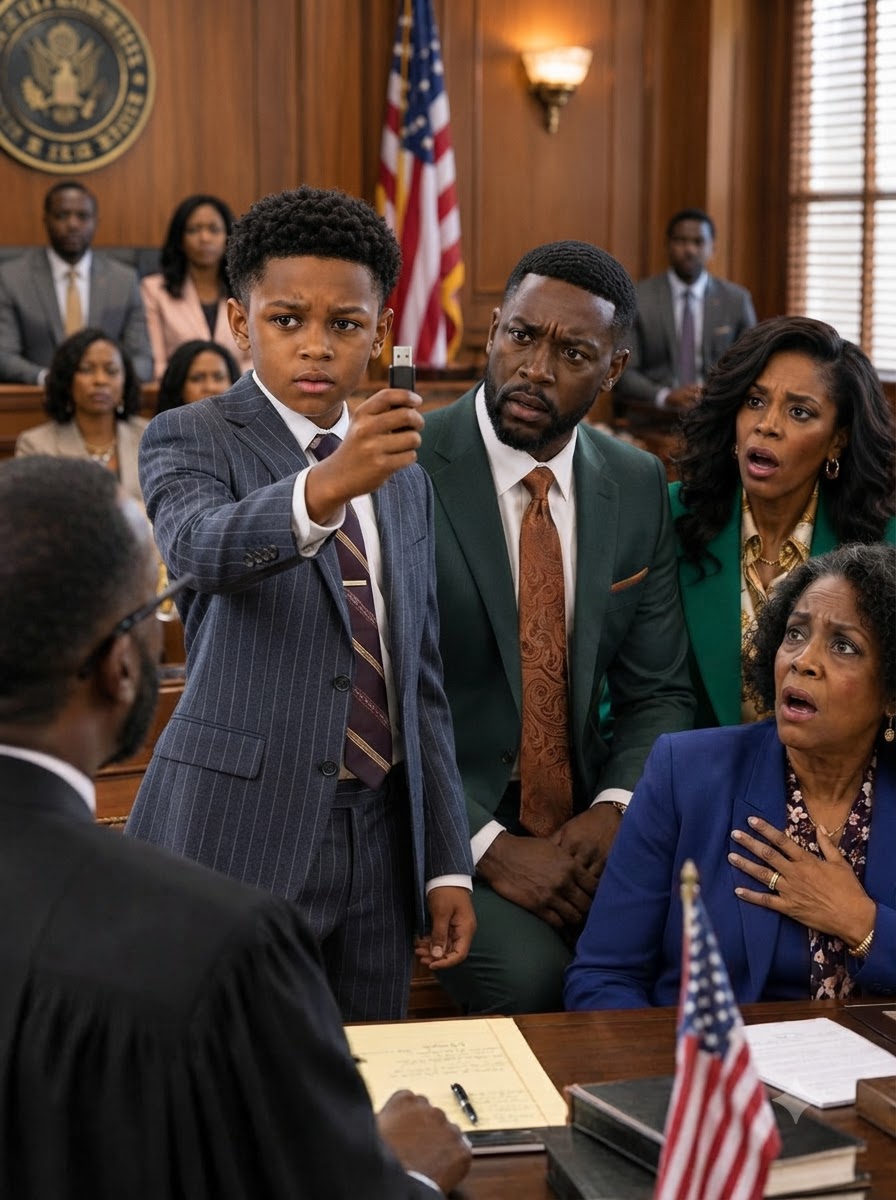 A 9-Year-Old Boy Pulled a USB Drive Out in the Middle of Court… And Exposed the Secret His Billionaire Father Thought Would Stay Hidden Forever