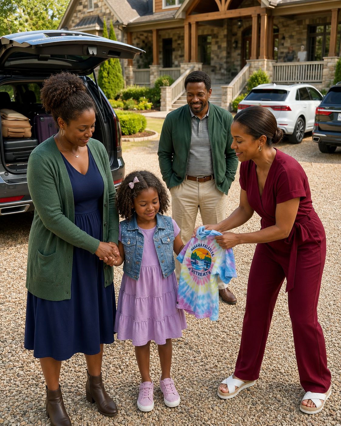 At our family retreat, my daughter reached for a matching T-shirt, but my sister snatched it away and said it was only for “real families with mothers and fathers.” When Dad added that I had chosen to give her no father, I said, “Understood,” took her home, and canceled every payment I was covering.