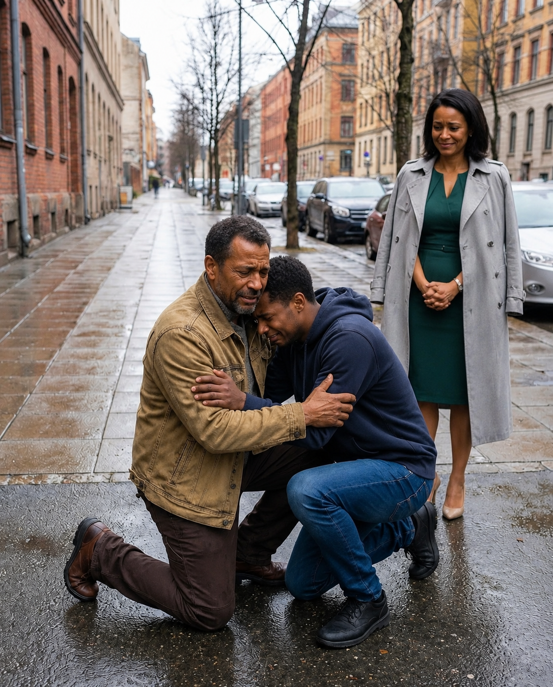 After 17 Years of Wandering the City and Refusing to Give Up, a Father Was Stopped Cold by a Familiar Sound in the Rain — And Realized the Child He Lost Was Standing Right in Front of Him
