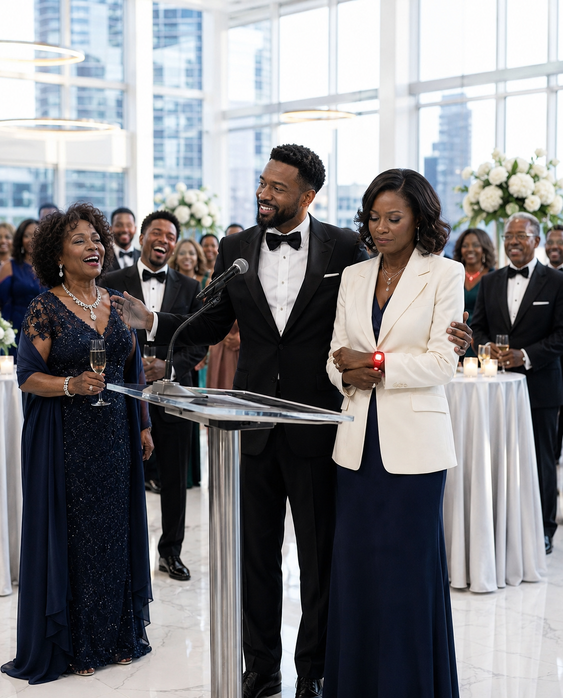 My Husband Made A Joke About My Career Beneath A Suspended Fighter Jet While Three Hundred Guests Laughed Along. Minutes Later, The Screens Changed, Federal Agents Entered The Hall, And The Same Crowd Watched His Entire World Begin To Collapse.