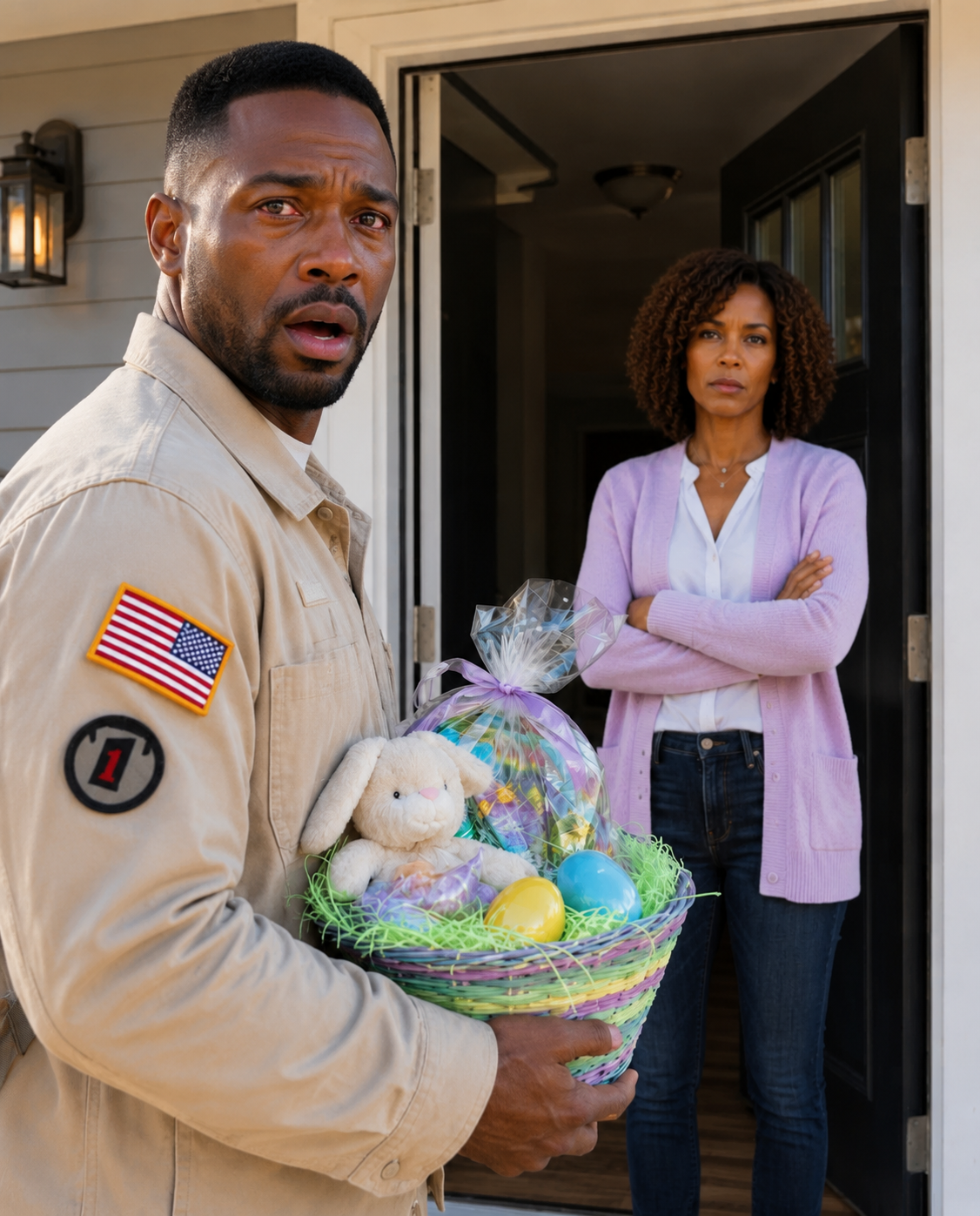 After surviving the horrors of war, I finally came home carrying a basket of Easter gifts, longing for nothing more than my wife’s embrace. But the instant she saw me standing on the doorstep, the first words she spoke sent an icy chill through my entire body…