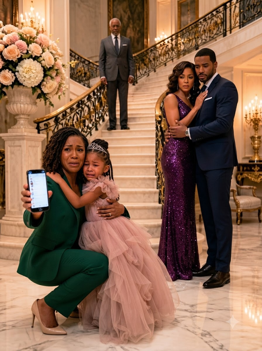 My husband’s mistress sla//pped my 5-year-old daughter 10 times in a row while he just stood by and watched coldly. Hours later at a billionaires’ gala, the entire room froze when my crying daughter hugged the wealthiest tycoon and screamed, “Grandpa… she is the one who h;;it me!”