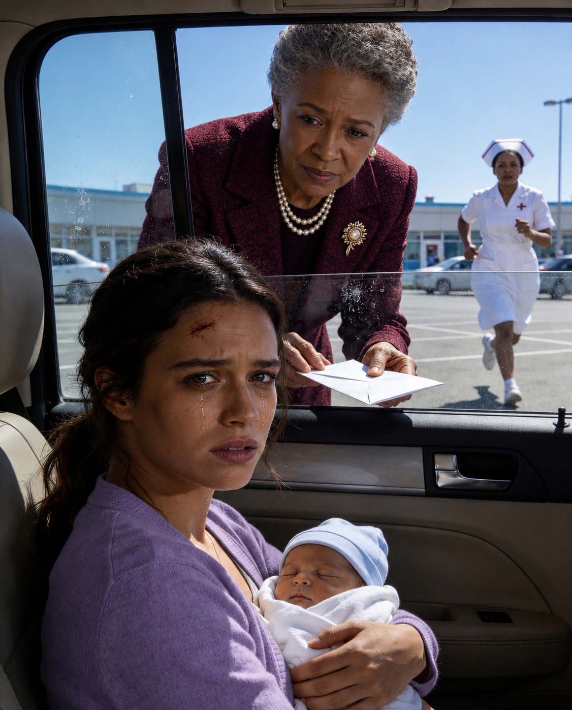 The day I was discharged after a difficult delivery, my mother-in-law insisted on being the first to hold the baby and wouldn’t let anyone else touch him the entire time. I thought she was just overexcited and happy, until a nurse ran after my car all the way to the parking lot and slipped a note into my hand. It said only one thing: “Check the baby’s ankle as soon as you get home.” I pulled back the blanket… and felt my whole body go cold.