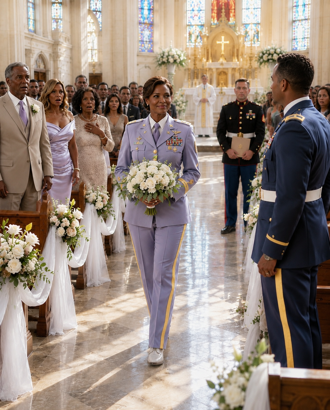 On My Wedding Morning, My Sister Laughed At The Four Silver Stars On My Shoulders And Called My Marine Corps Uniform A Costume. Thirty Minutes Later, Four Hundred Marines Rose To Their Feet As One Voice Echoed Through The Chapel: “GENERAL ON DECK!” That Was The Moment My Family Realized The Woman They Had Mocked Was The One Everyone Else Respected.