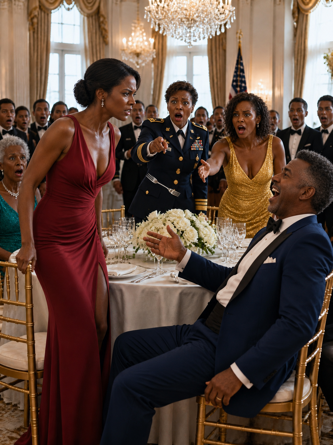 I had secretly paid off my parents’ debts, but at the VIP dinner, they proudly humiliated me in front of everyone. “Every family has one failure,” my father smirked. My mother laughed and called me “a filthy janitor.” Then a Navy admiral suddenly dropped her silver fork, turned toward them, and said, “What did you just call this major?”