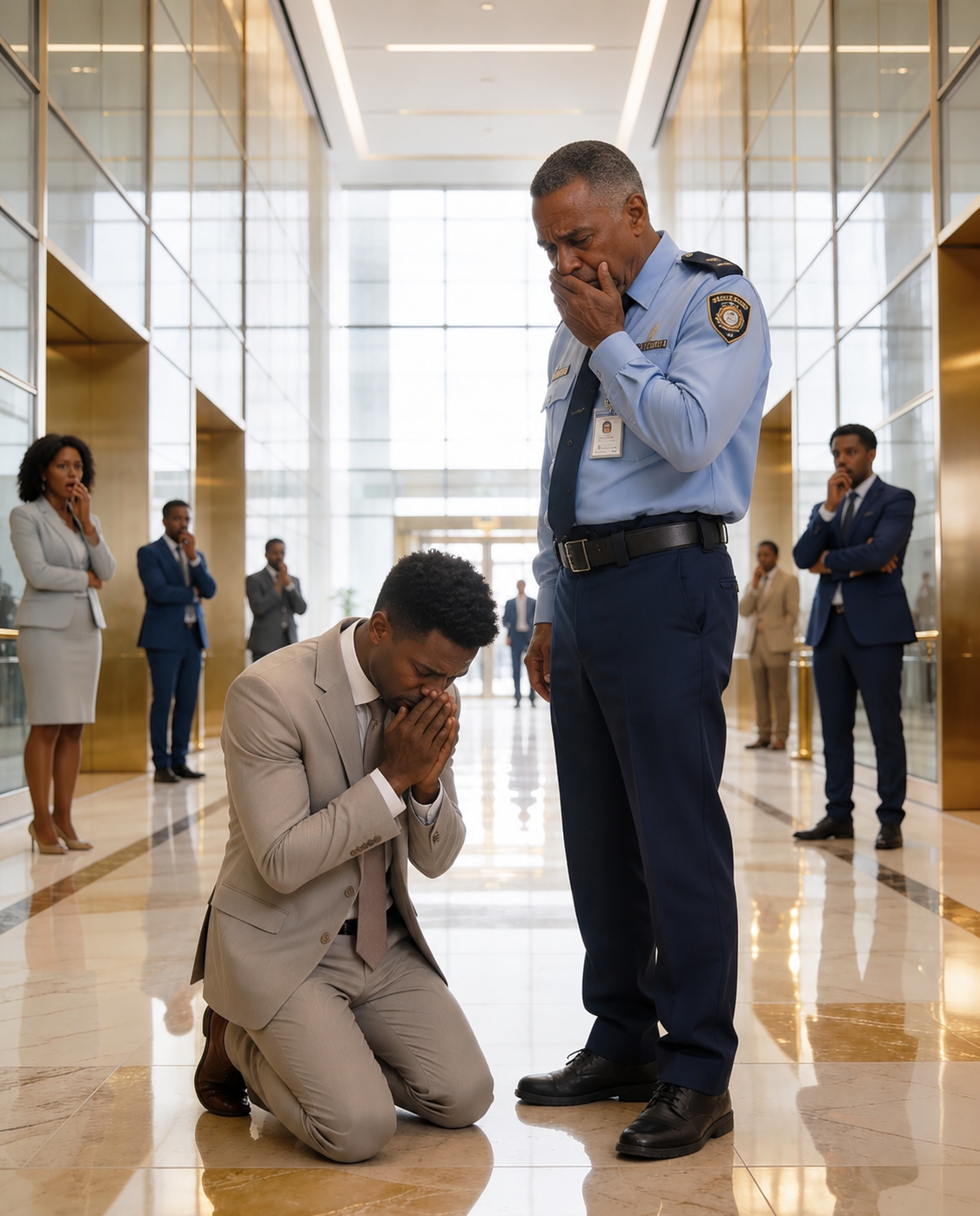 The Security Guard Tried to Hide When He Realized His Son Was the New CEO — What His Son Did Next Left the Entire Company in Tears