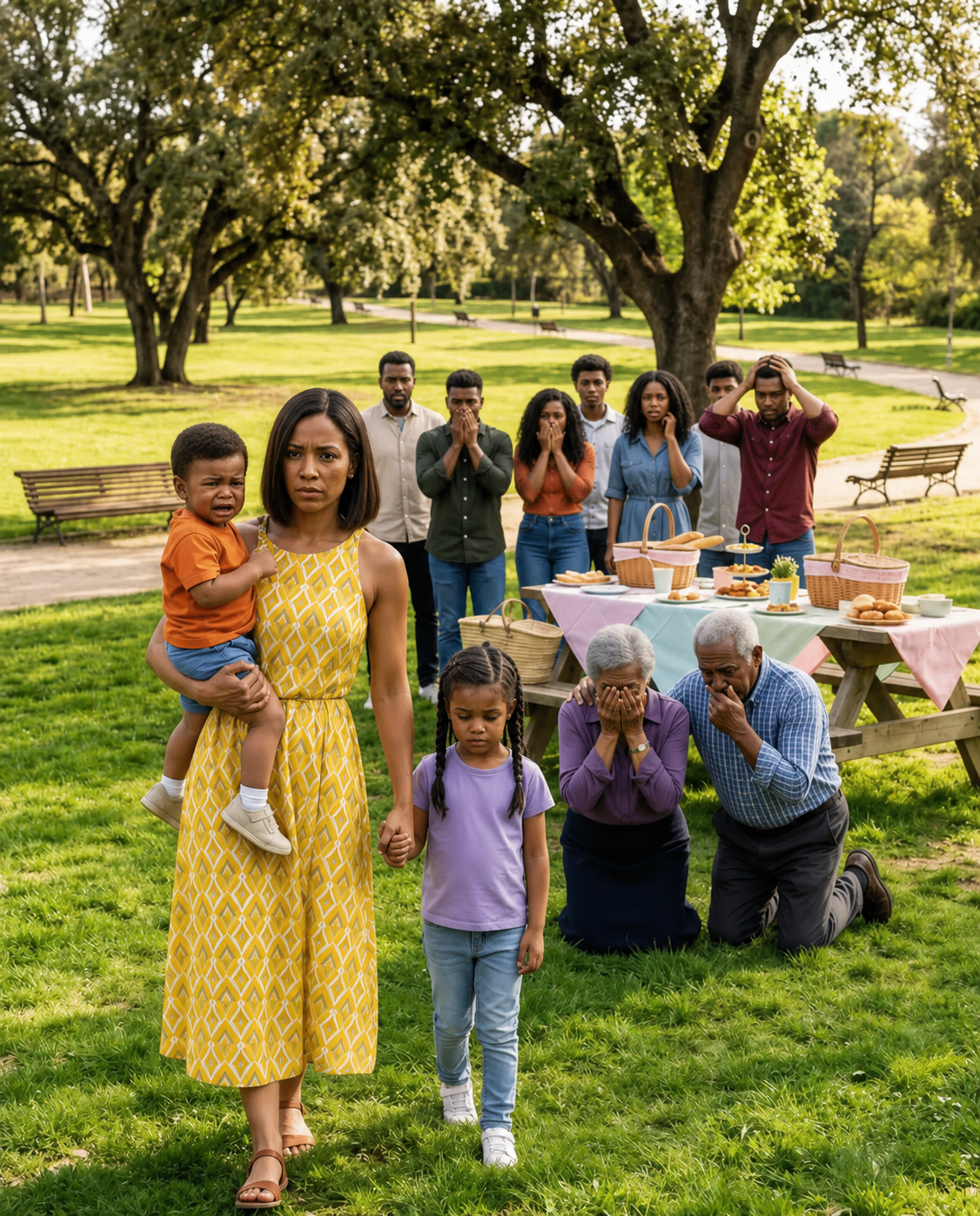 At the Easter picnic, my mother said, “Next time, don’t bring the boy.” No one defended my son until my eldest daughter pulled her chair back and said, “Say it again.” Everyone at the table fell silent. And then… everything changed.