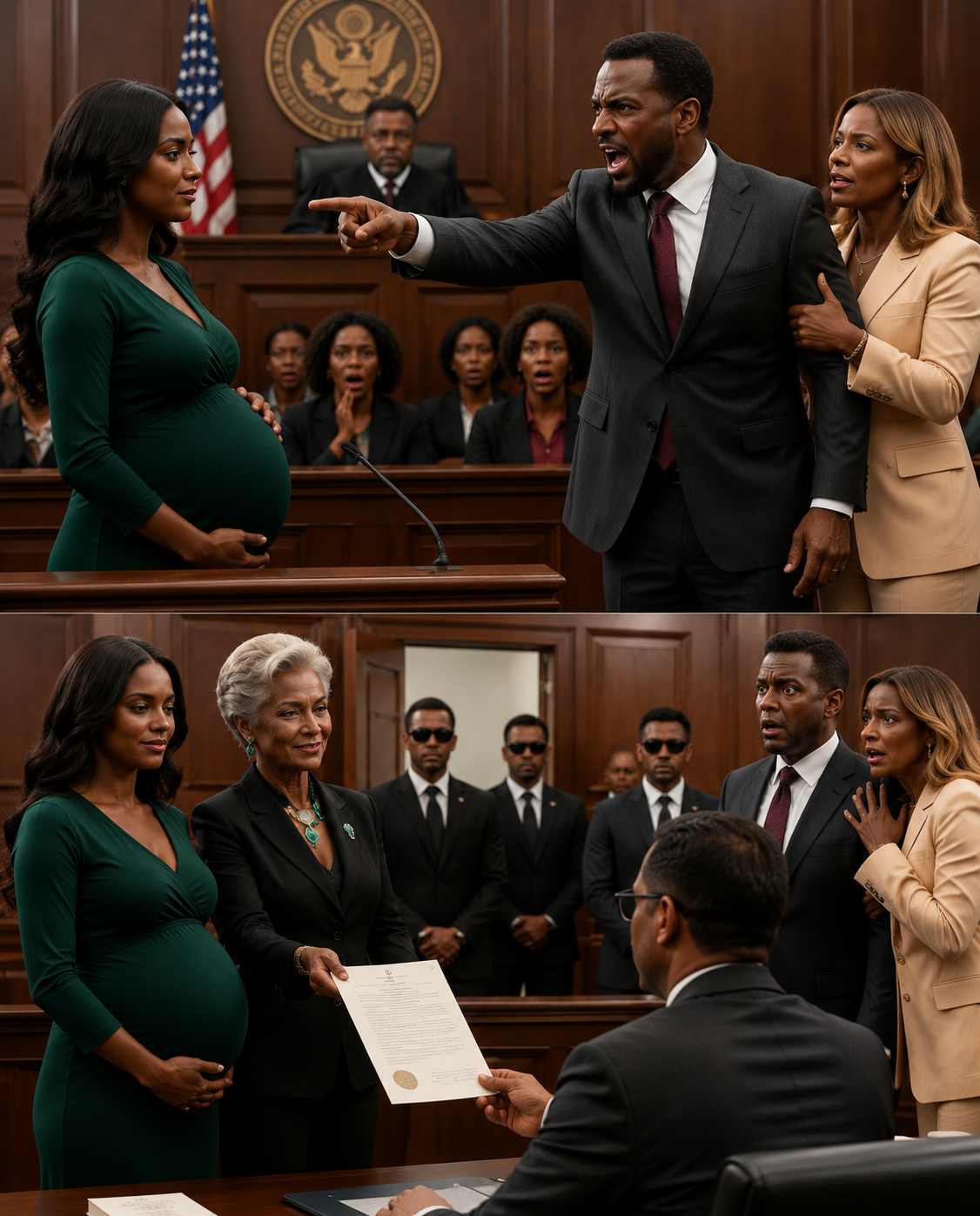 My husband pointed at my eight-month pregnant belly and told the judge, “She has no income and no family support. I demand full custody.” His mistress leaned on his shoulder, already playing the stepmother.