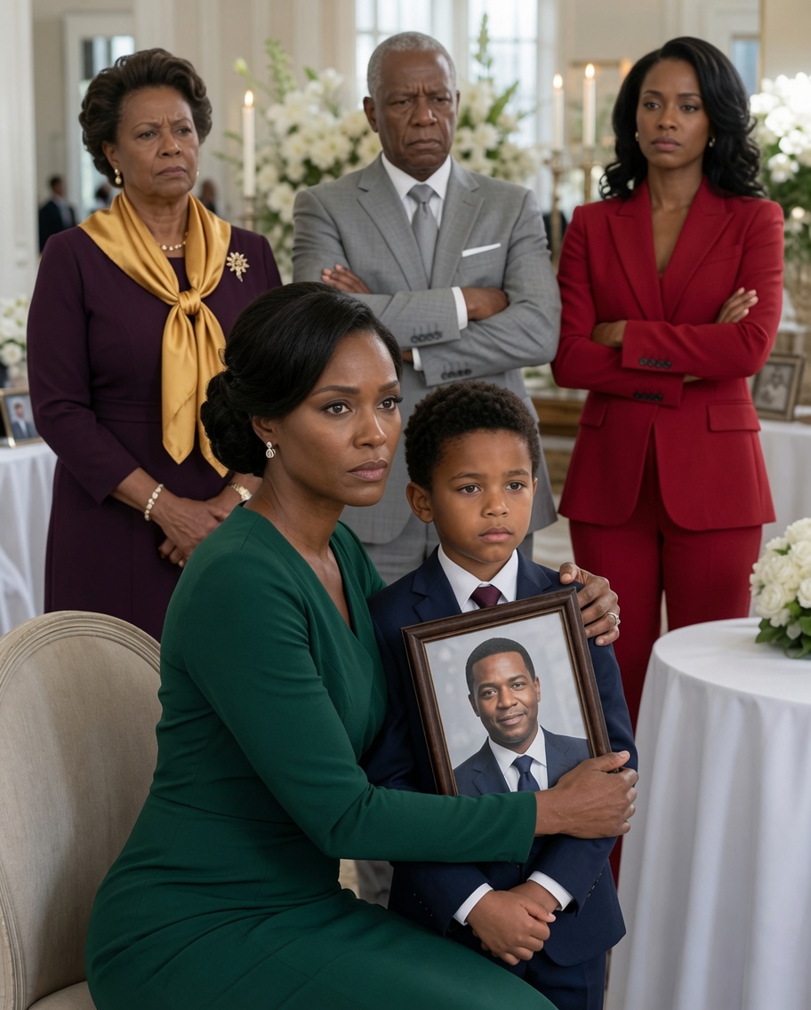 After My Husband’s Funeral, My Mother-In-Law Sl@p/ped My Seven-Year-Old Son For Accidentally Breaking His Father’s Picture Frame. Then She Told Us To Leave The Family Mansion, Never Knowing My Husband Had Left That House, His Fortune, And The Truth To Our Child.