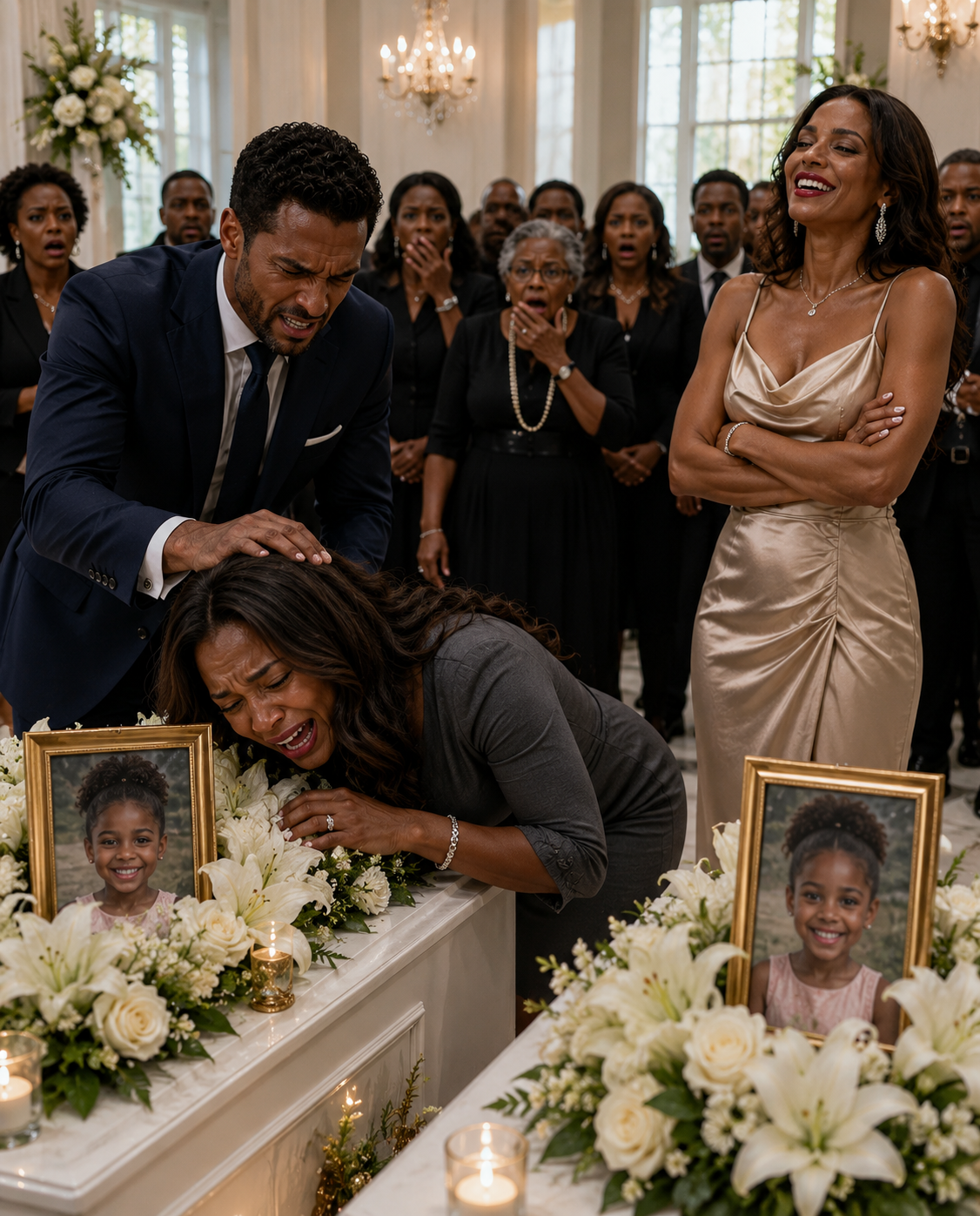 At our twins’ funeral, my husband arrived hand in hand with his mistress. “God took them because you never deserved to be their mother,” he sneered. When I begged him to be quiet, he sla.pp.ed me
