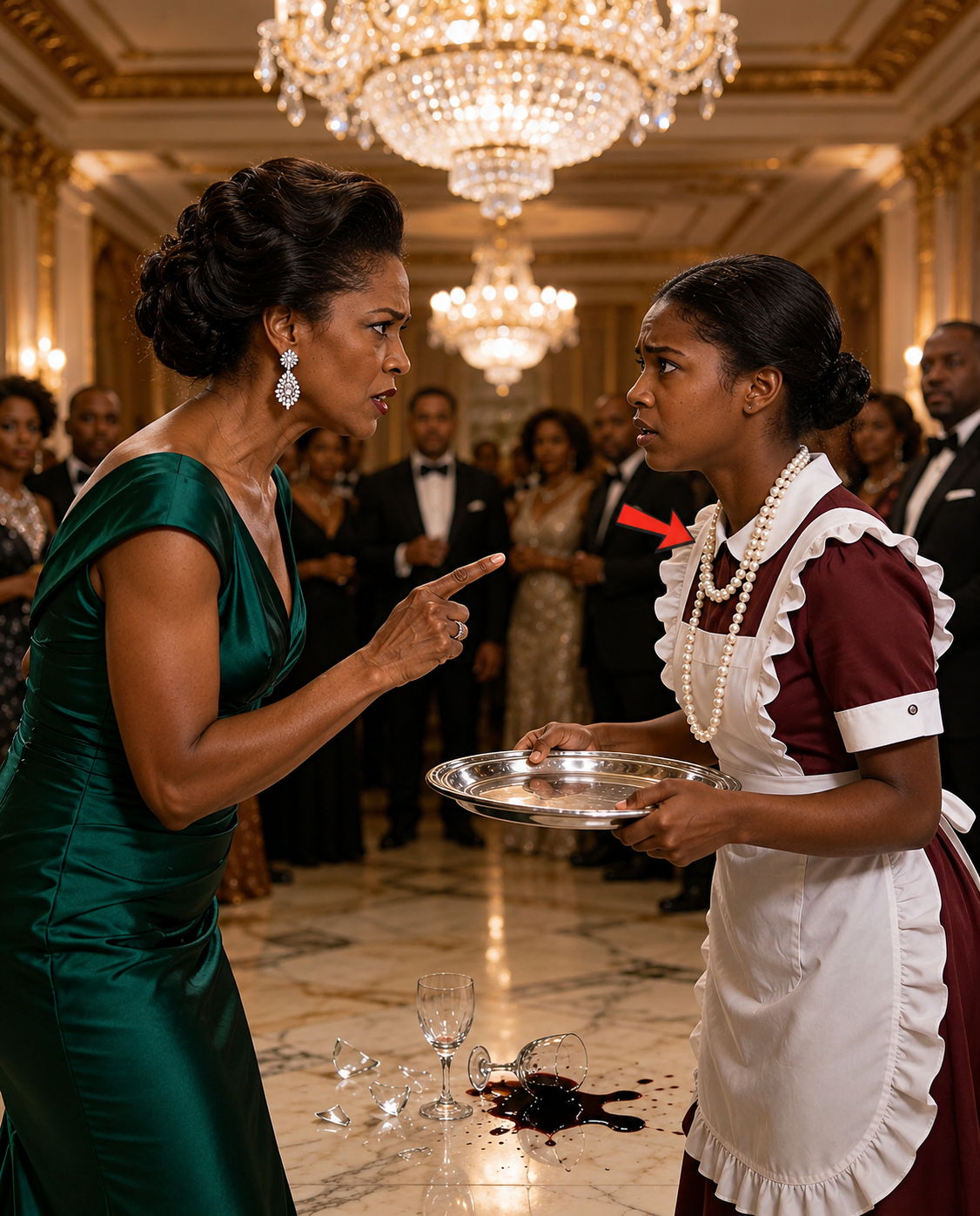 “That Necklace Belonged to My Daughter!” the Billionaire Screamed… Until the Maid Whispered Something That Made the Entire Room Go Silent