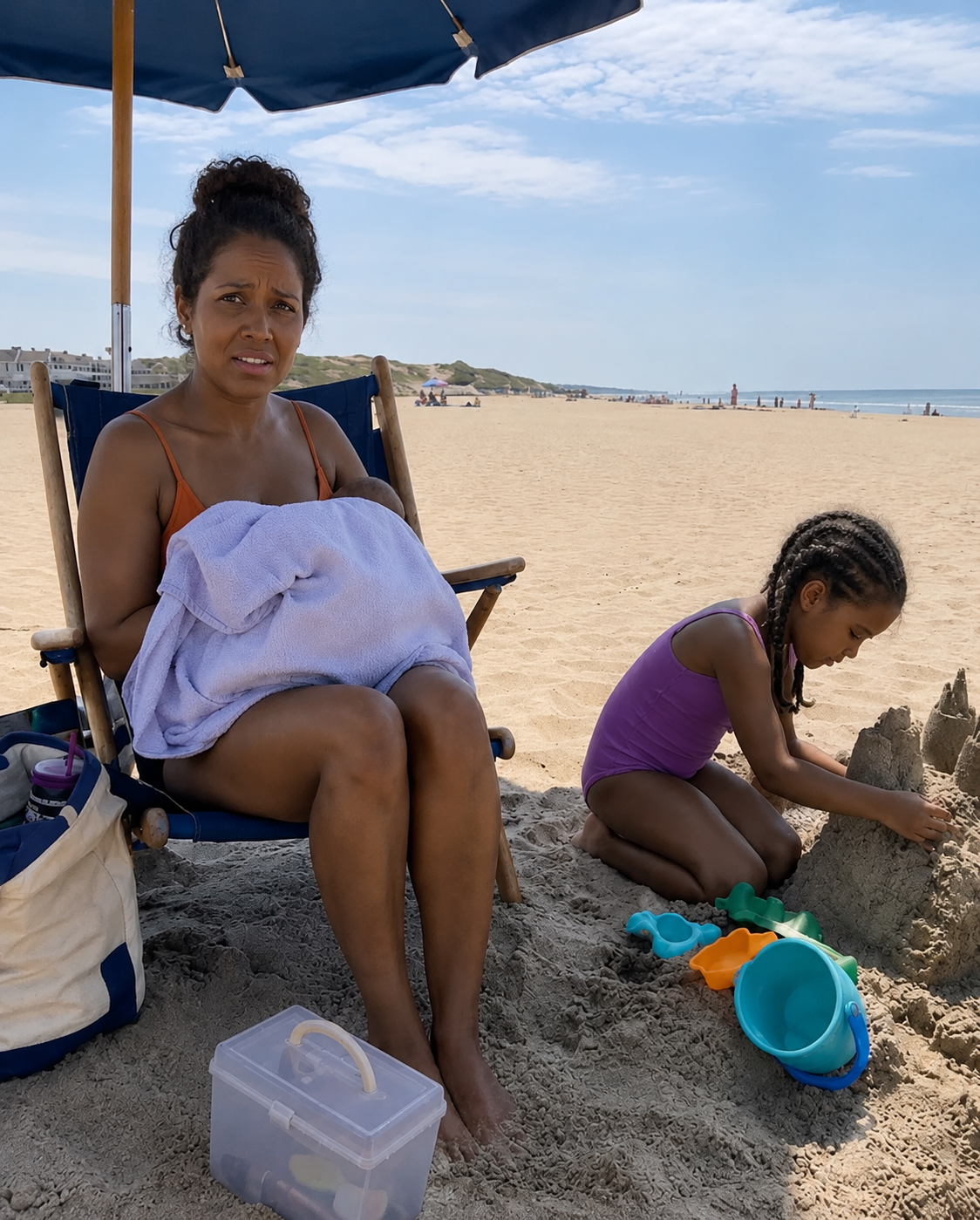 A Woman Started Filming Me for Br3astfeeding My Baby at the Beach – Then My 8-Year-Old Daughter Asked Her One Question That Left Everyone Speechless