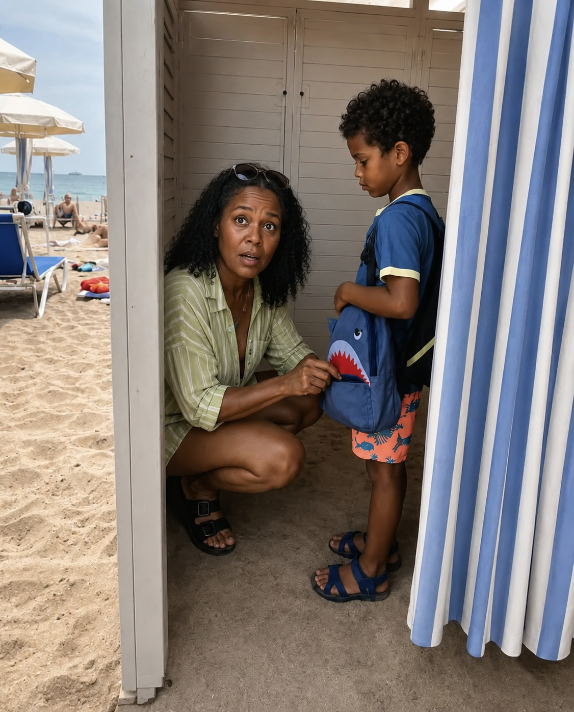 I Accidentally Opened the Wrong Beach Changing Cubicle Looking for My Six-Year-Old Son – What I Heard My ‘Perfect’ MIL Whisper Made My Bl00d Run Cold