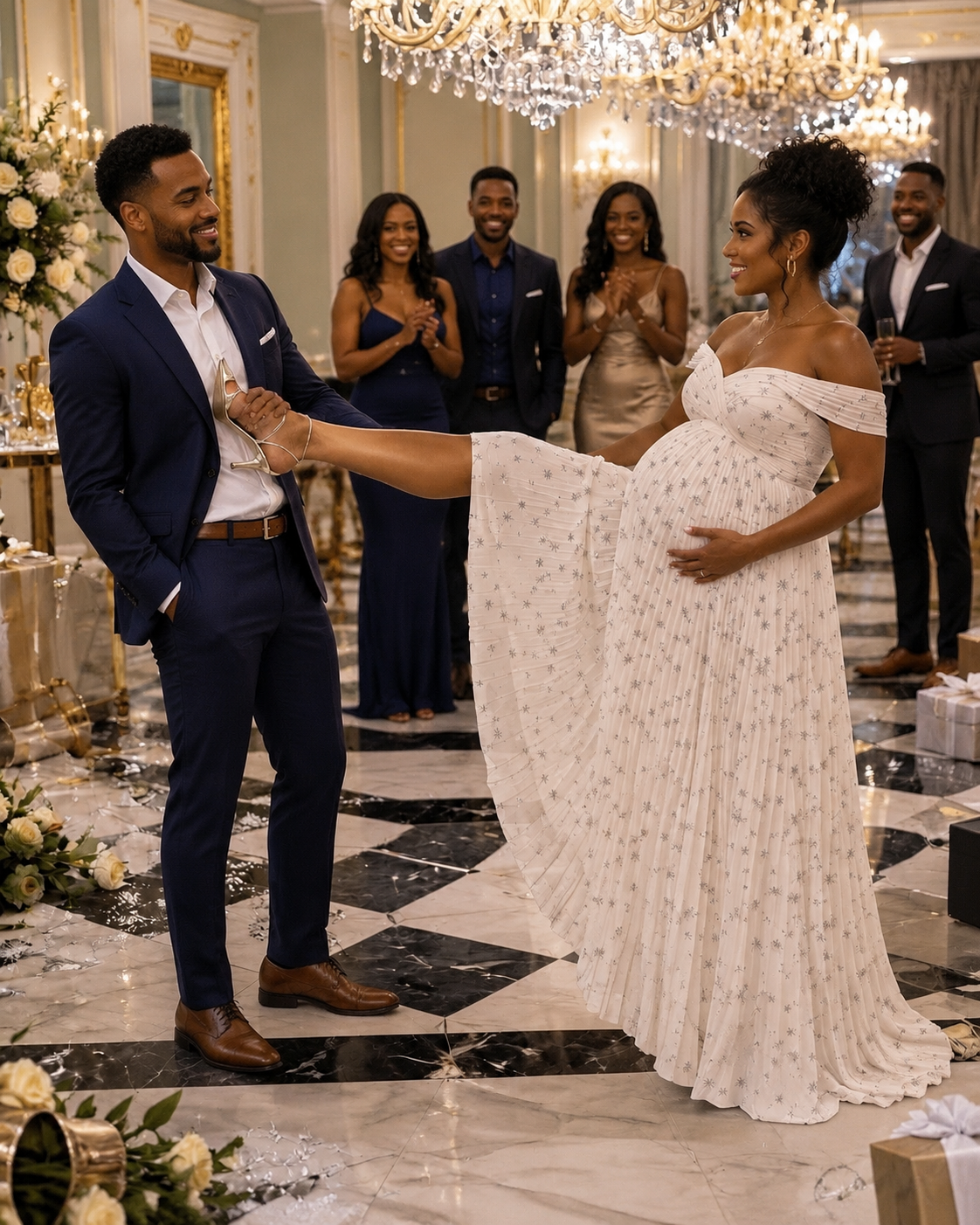 I was eight months pregnant with our long-awaited baby when my husband arrived at the baby shower with his 22-year-old mistress. When I told them to leave, he sh0:ved me aside, causing me to fall against the gift table.