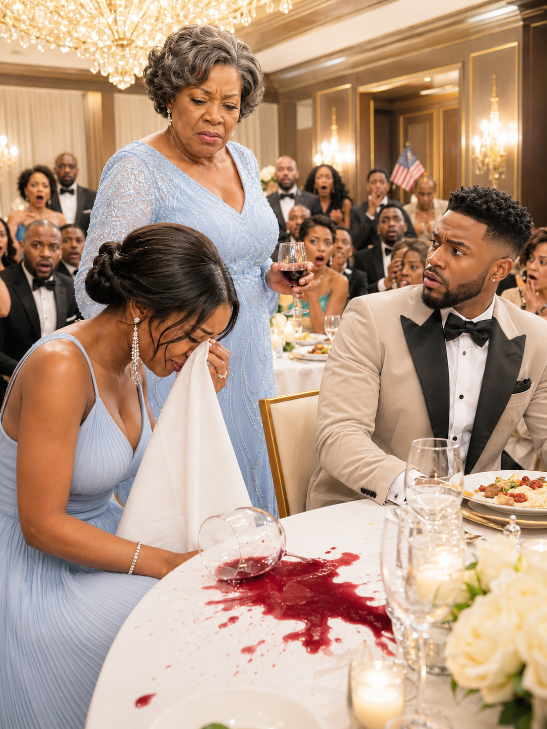 At my very first meeting with my fiancé’s family, his mother suddenly flung a glass of wine in my face and mocked me, sneering, “Just cleaning off the poor. If you want to marry my son, hand over $100,000 right now.” When I turned to him for support, I saw him grinning right alongside her