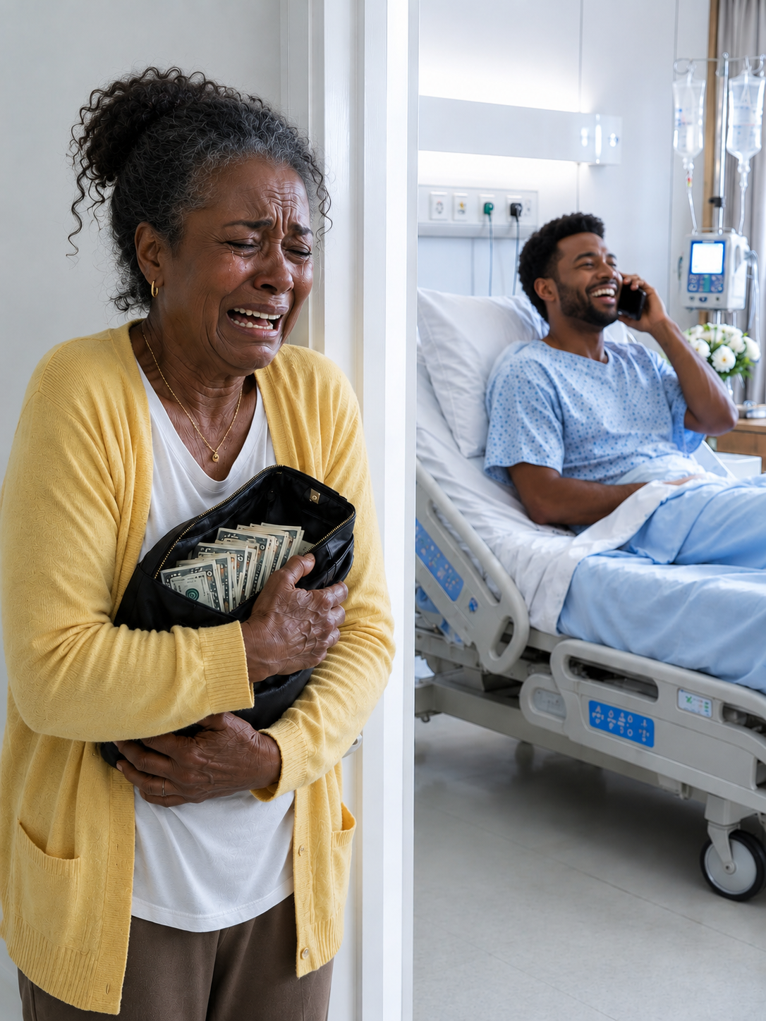I Was About to Give My S!ck Son Part of My $20 Million Lottery Win—Then I Overheard His Speakerphone Call Outside Room 12. I Put the Ticket Back in My Purse and Left… But an Unknown Woman’s Warning Changed Everything.