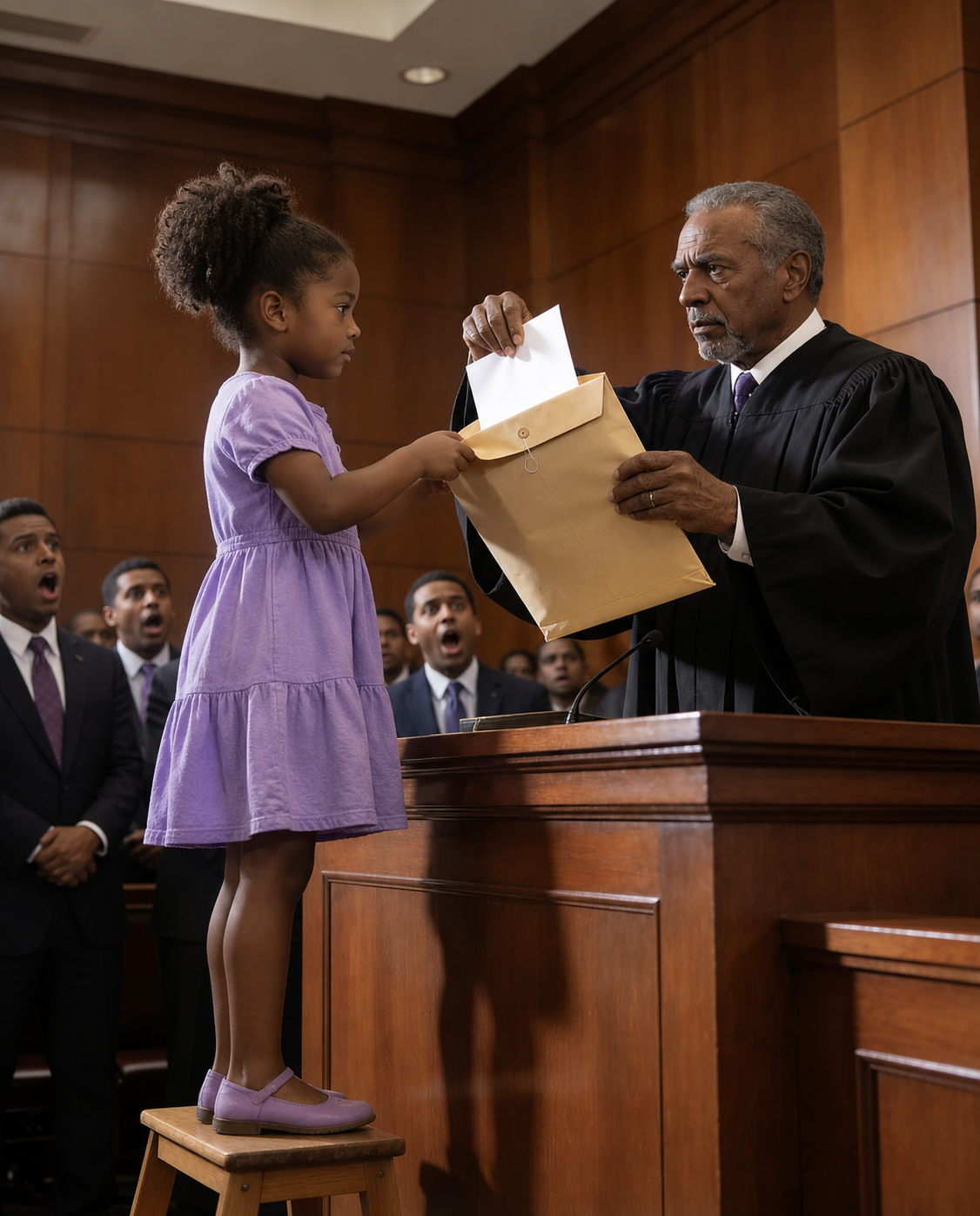 My ex-husband’s lawyer mocked my finances in court, insisting I was too poor to raise my child and that love couldn’t cover the bills. But everything changed when my trembling seven-year-old daughter stood up and handed the judge a mysterious envelope.