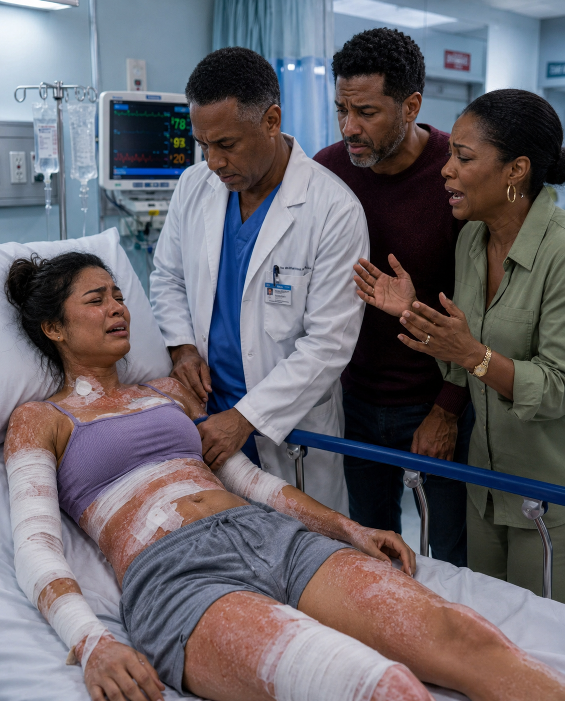 My mother-in-law p0ured b0iling 0il on me because dinner was late. At the hospital, my husband said, “She’s always been clumsy; she spilled soup on herself”…