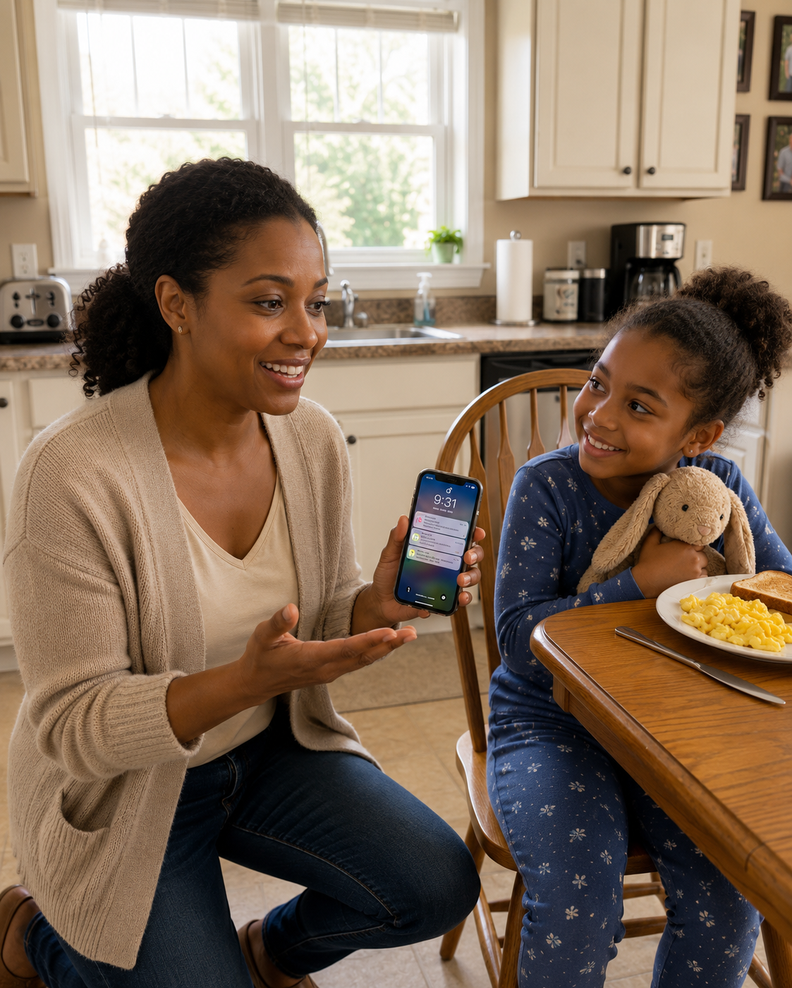 I thought my 9-year-old daughter would be happy when I picked her up from my parents’ house after my week-long business trip to Europe. But the next morning, she sat silently over breakfast, scared and tearful. When I asked why she wasn’t eating