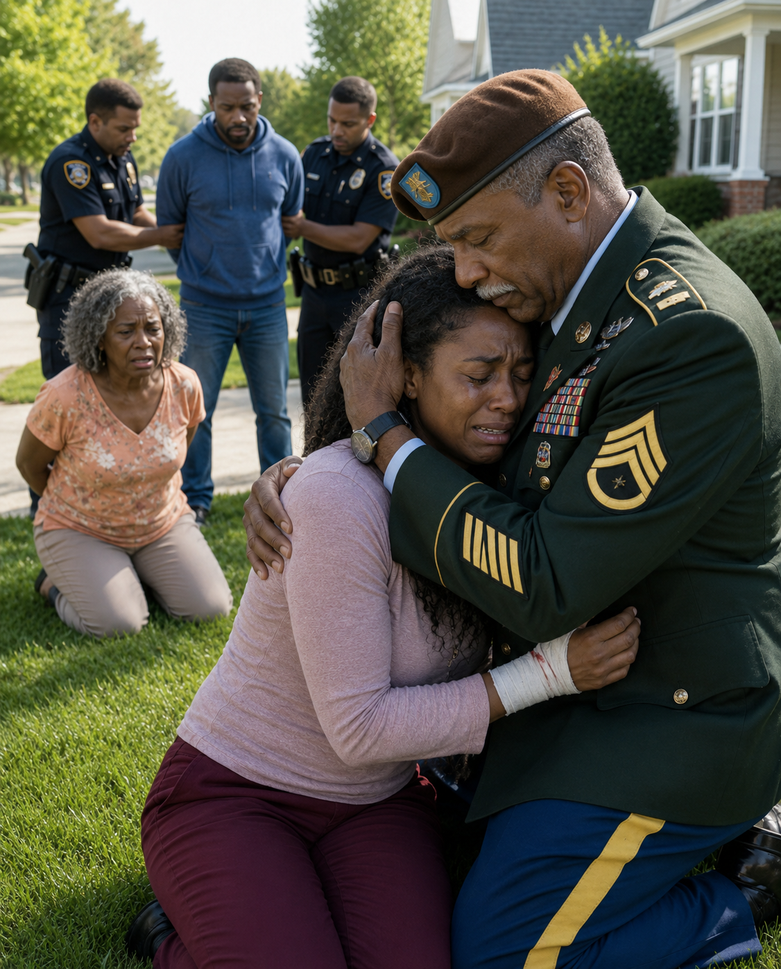 My daughter gasped, “Dad, help,” right before the call went completely dead. I tore down the highway at 100 mph, heading straight for her in-laws’ mansion. When I arrived, my son-in-law was blocking the porch, gripping a baseball bat with a smirk on his face. “This is a private family matter,” he said coldly. “Your daughter had to be disciplined.”