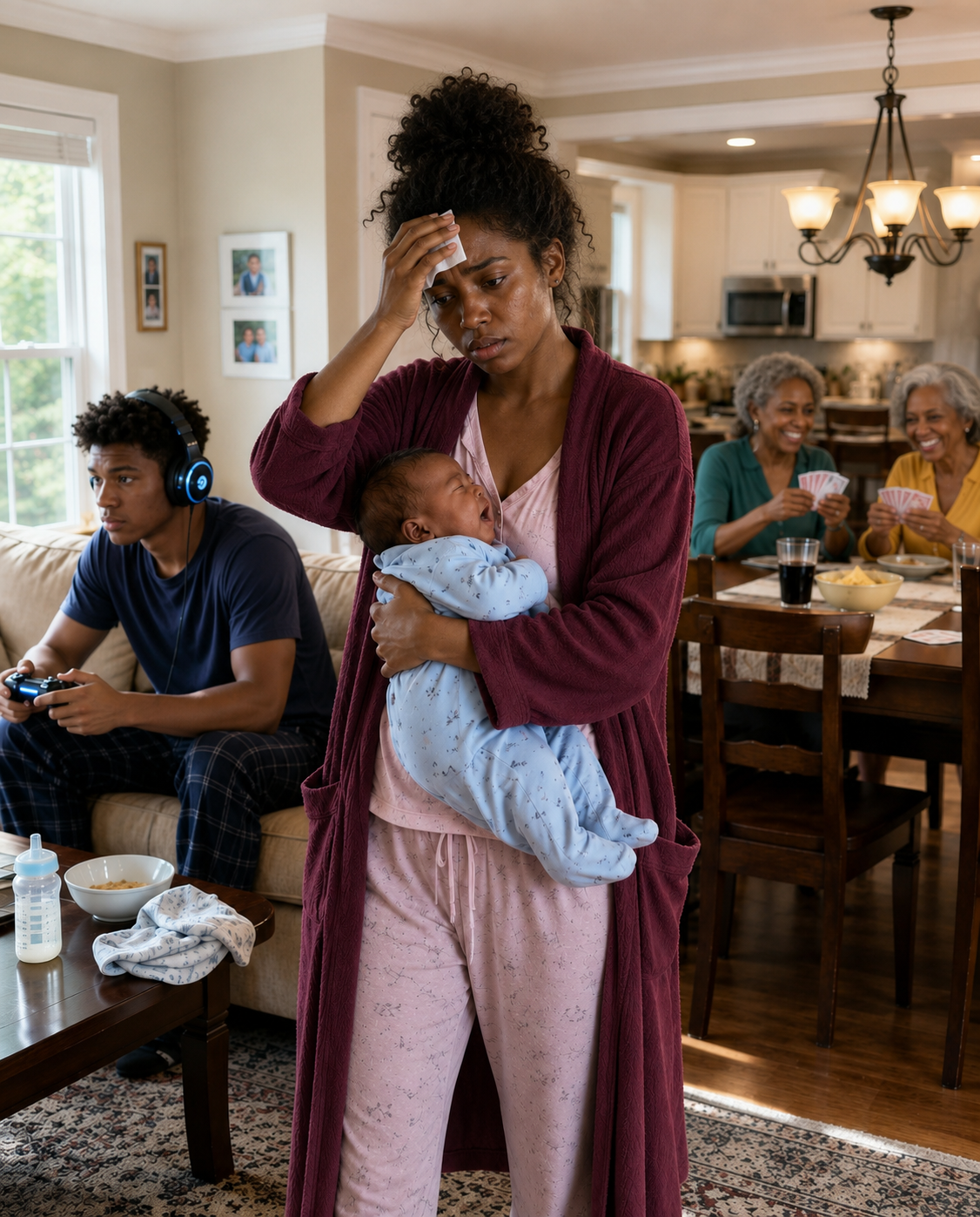 While I Was Burning With a Fever and Struggling to Hold Our Three-Week-Old Son, My Mother-in-Law Refused to Help, My Husband Looked at Me and Said, “My Mother Doesn’t Owe You Anything,” and That Was the Moment I Realized My Marriage Was Already Over.