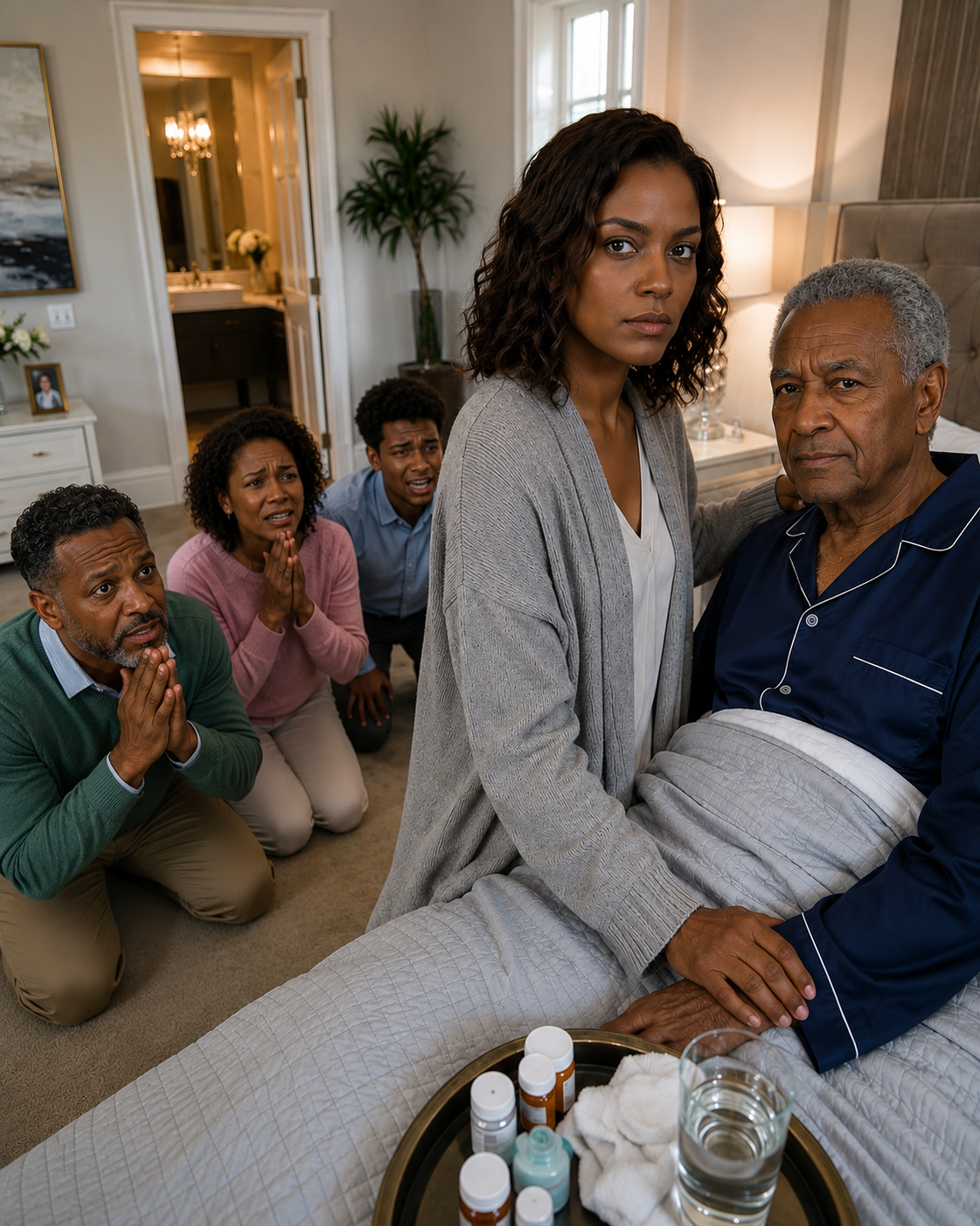 The day I brought Grandpa home from the hospital, he whispered, “Want to test their hearts with me?” I nodded and called my family. “Dad… Grandpa d:ied last night.”