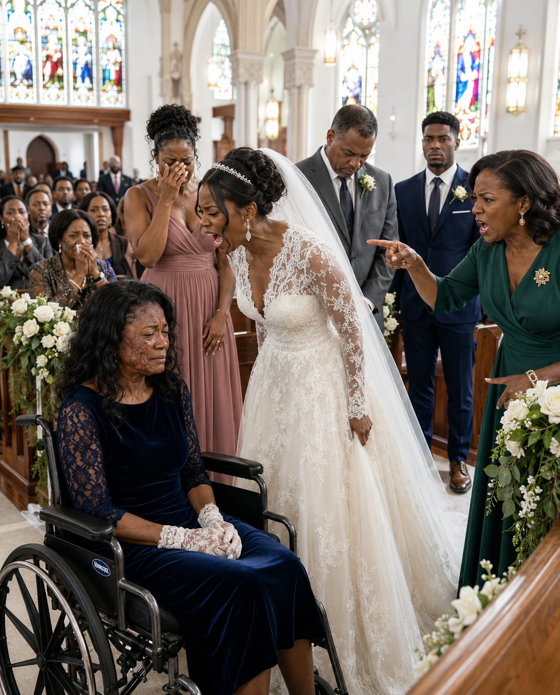 I was burned all over my body after saving my little sister from a house fire when she was ten. Years later, I came to her wedding in a wheelchair, and she whispered, “Go sit in the back. You’re ruining my perfect wedding.”