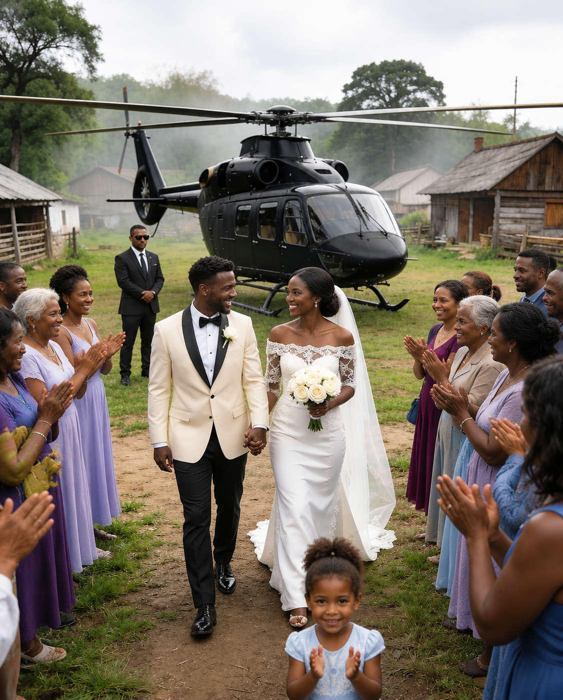 The billionaire pretended to be a motorbike taxi driver to test his girlfriend—she didn’t leave, even shared her only meal. So on their wedding day, he stunned the entire village by arriving for her… in a helicopter.