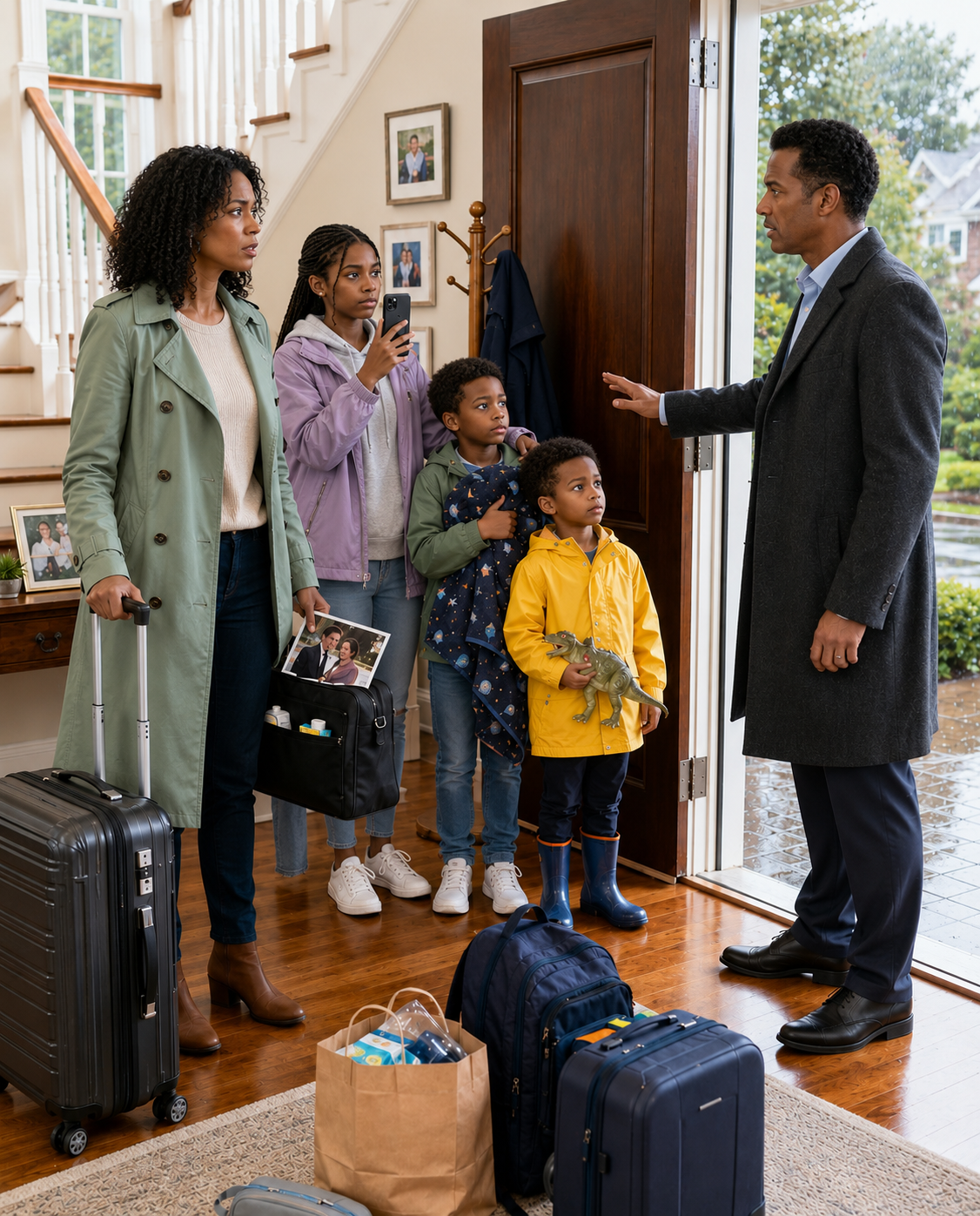 My Husband Stood In Front Of The Door And Said I Had No Income, No Home, And No Plan, So I Could Not Leave With Our Children. Two Hours Later, My Own Father Closed Another Door In The Rain After Believing My Husband’s Story. I Buckled My Children Back Into The Car And Made Them One Promise: Watch Us Build Something Better.