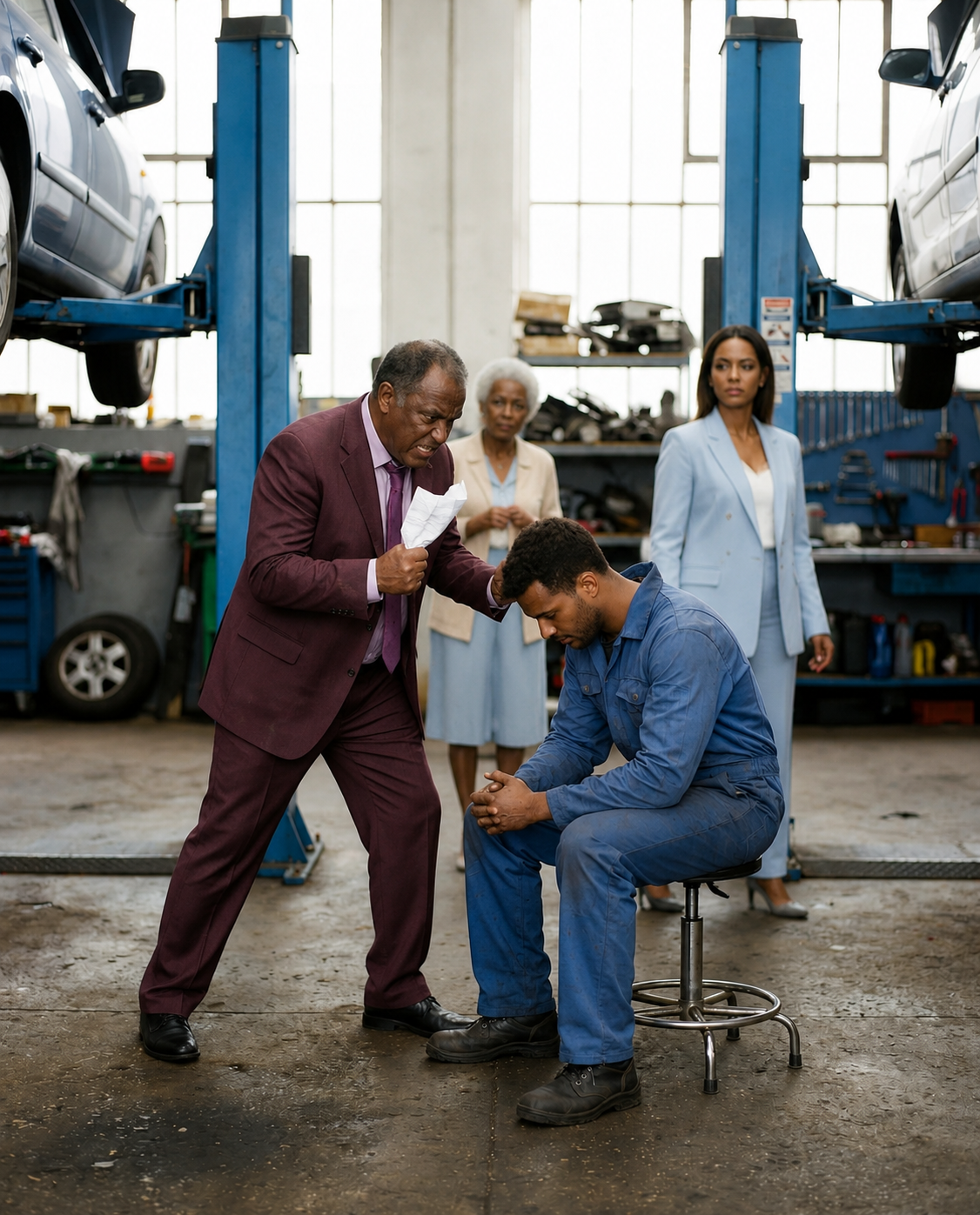 He fixed an elderly woman’s car for free—and they fired him… but days later he found out who she really was…