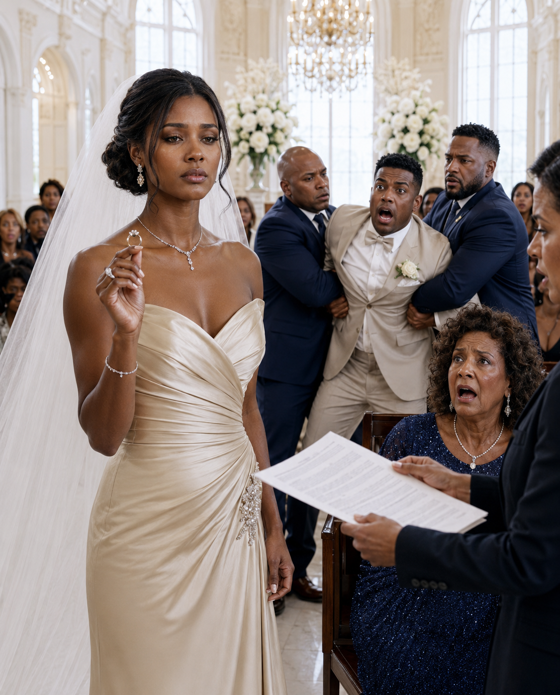 Hours before my wedding, I caught my mother with my fiancé. She smiled and said, “He was never yours.” I stayed silent. The next morning, I walked down the aisle, played the hidden recording for every guest, and let my lawyer finish the rest. He lost his company. She lost her home. I left alone.