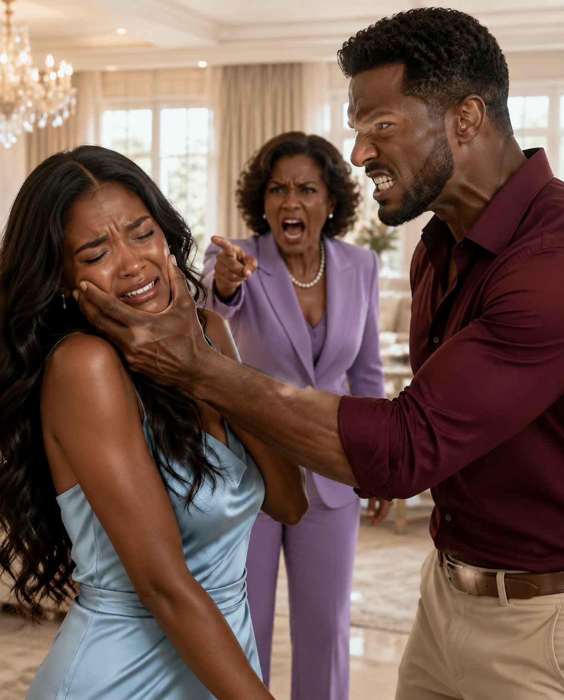 My husband rushed toward me, slapped me in front of everyone, and screamed, “Get out of my house! You have nothing here!” My mother-in-law smirked and called me a useless woman who should be grateful for their kindness.