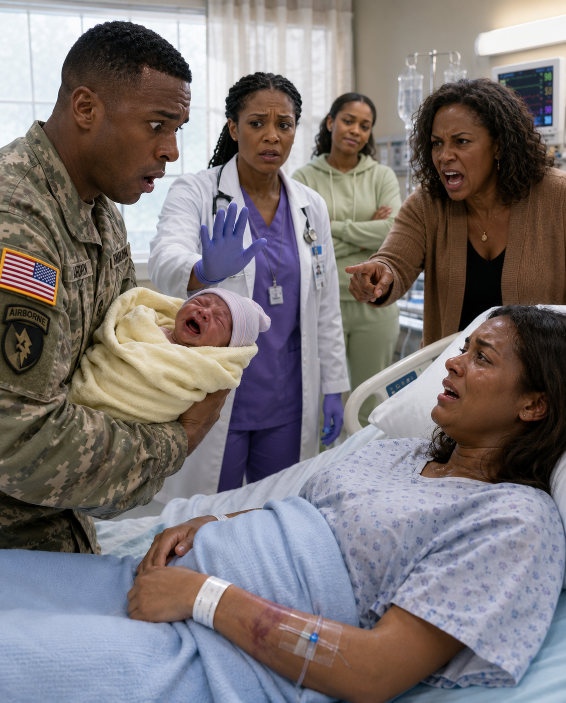 After eight months of military service, I returned home to find my newborn son burning with fever and my wife collapsed beside his crib, bruises covering her arms. My mother sneered, “She needed discipline,” while my sister added, “And the baby is her problem.”