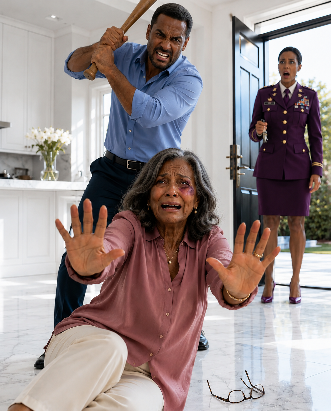 At 2:27 in the morning, my 71-year-old mother called me from a police station and whispered, “Your husband hi:t me with a baseball bat.” After 15 years of marriage, I didn’t scream.