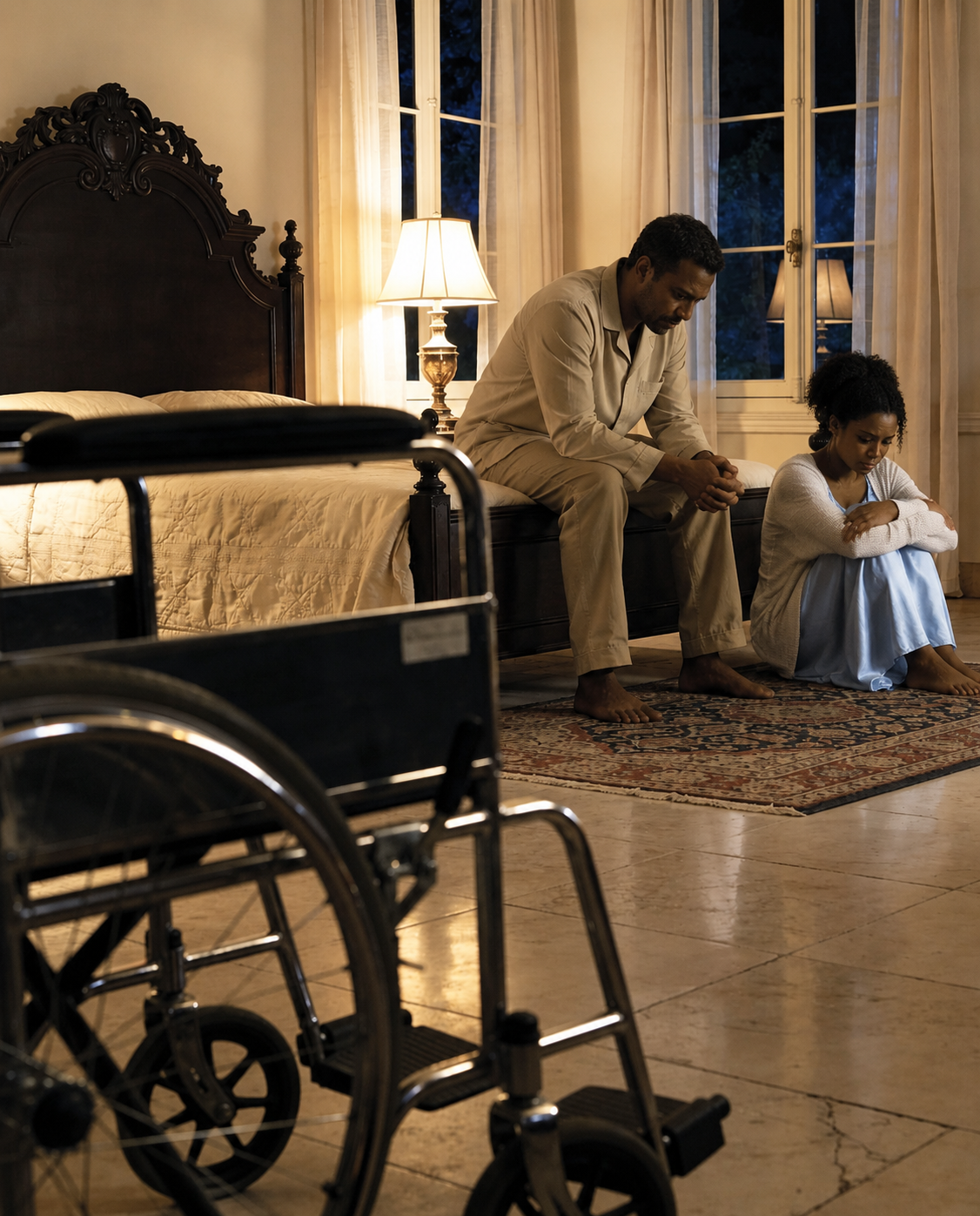 My mother-in-law forced me to marry a rich but disabled man. On our wedding night, I lifted him to lay him in bed; we fell, and it was at that moment that I discovered a shocking truth…