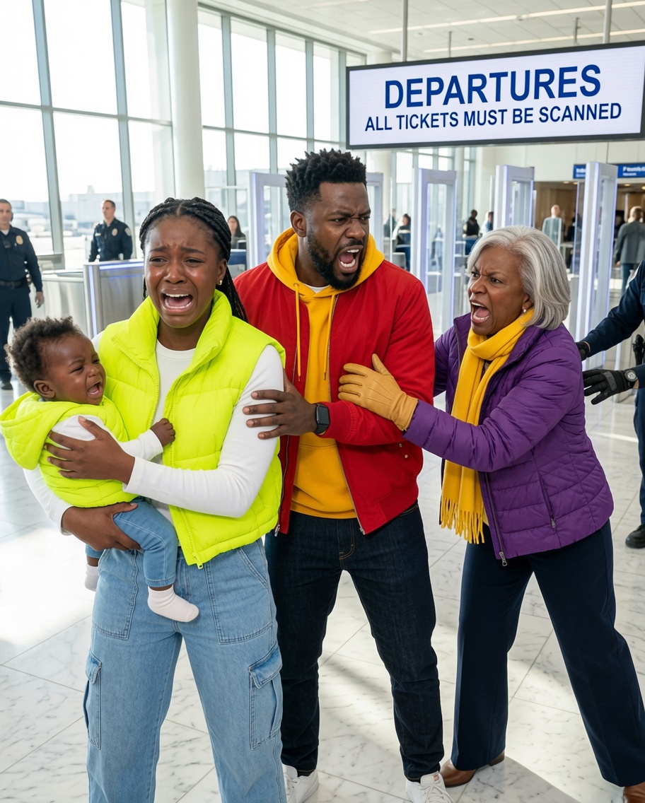 As we were about to board our flight, my stepmother suddenly breached the airport security checkpoint and tried to ki:dnap my baby right out of my arms.