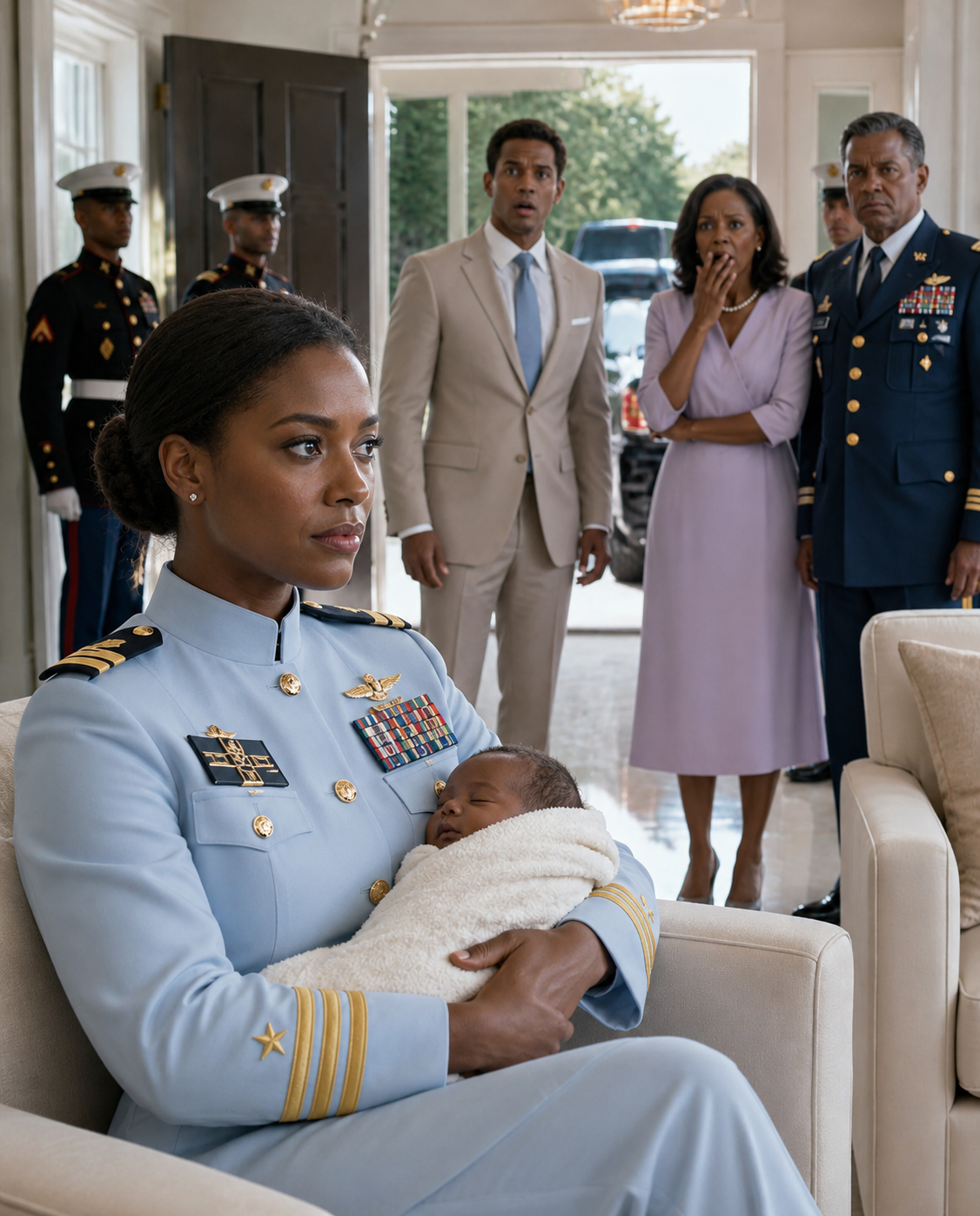 I literally begged my husband on my knees to take me to the ER because I was in labor, but he snapped that I was just being dramatic and walked out to celebrate his mother’s birthday. Two days later, he smugly showed up at home, expecting to hold his newborn baby. But instead of hearing a baby’s cry, he was greeted by military vehicles packing our driveway and loaded guns waiting just for him.