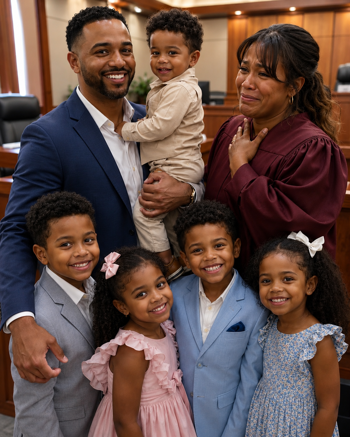 This Single Dad Fought to Adopt 5 Siblings Under 7 Before They Were Separated – The Judge Broke Down After Learning Why