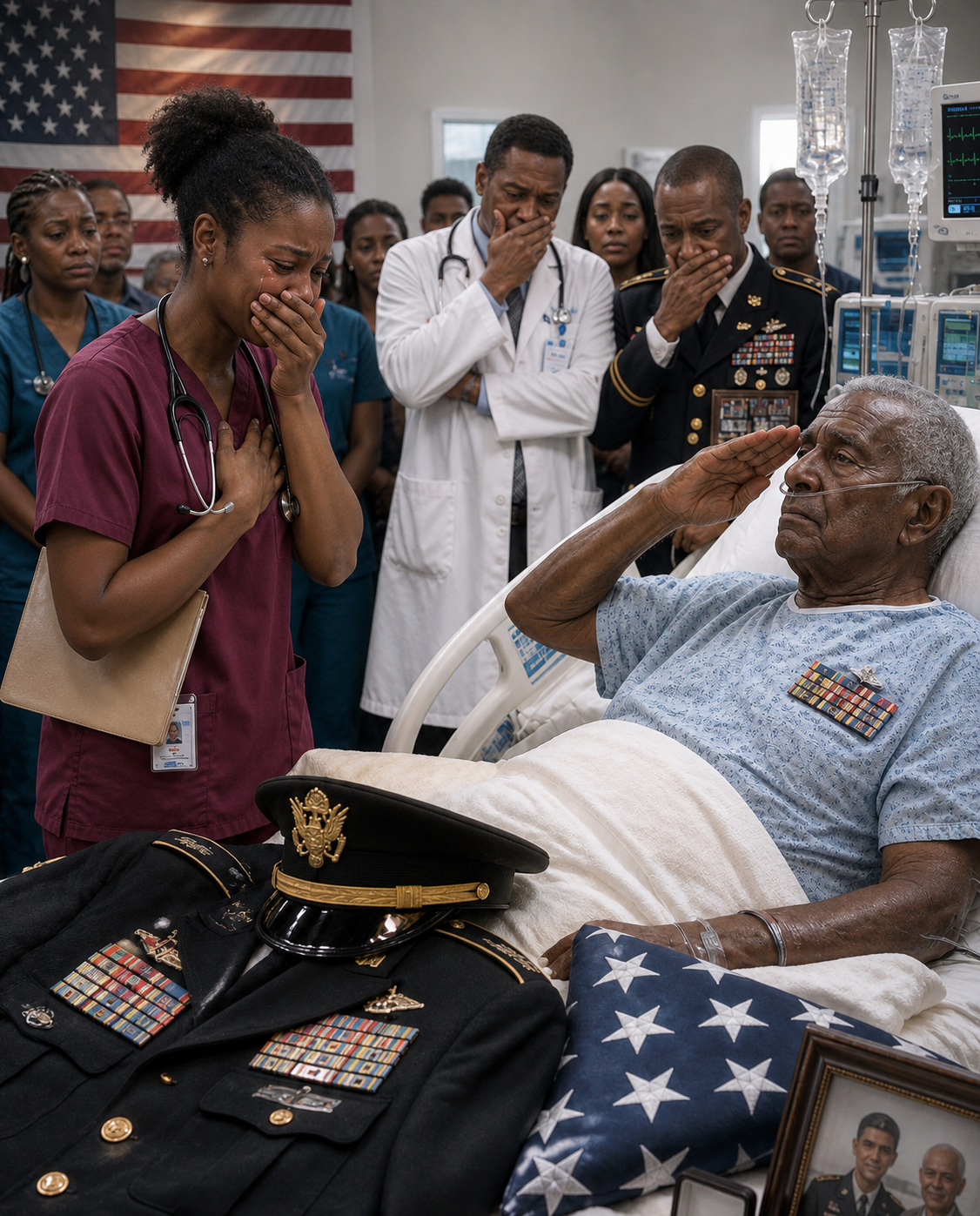 The room erupted in mockery when I claimed to know the comatose, four-star general dying in the ICU. The staff dismissed me as a desperate, attention-seeking nurse—right up until he regained consciousness, weakly raised his hand, and saluted me before the very people who had just ridiculed me. What they didn’t realize was the deep secret we shared, or the fact that his survival rested entirely in my hands.