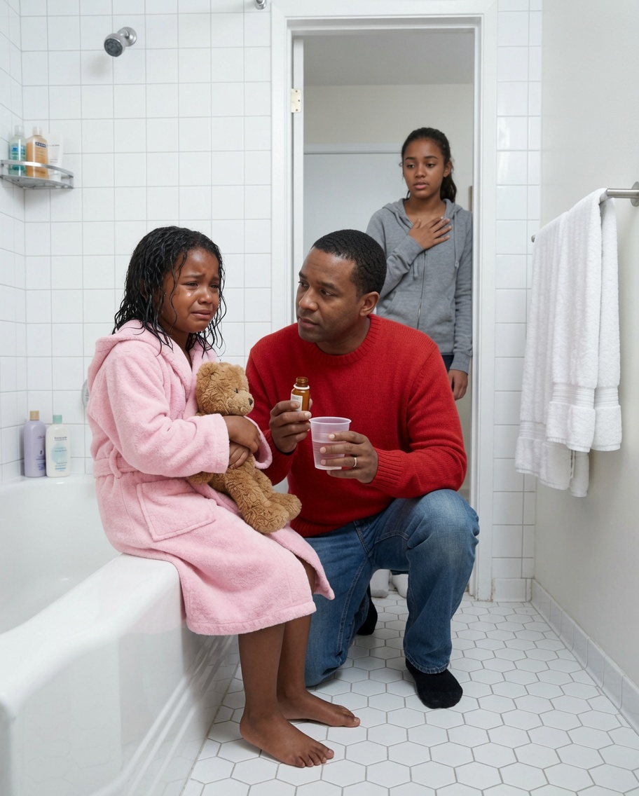 My five-year-old daughter always bathed with my husband. They would stay in there for more than an hour every night. When I finally asked her what they were doing, she burst into tears and said, “Daddy says I can’t talk about games in the bath.” The next night, I peeked through the half-open bathroom door… and ran to get my phone.